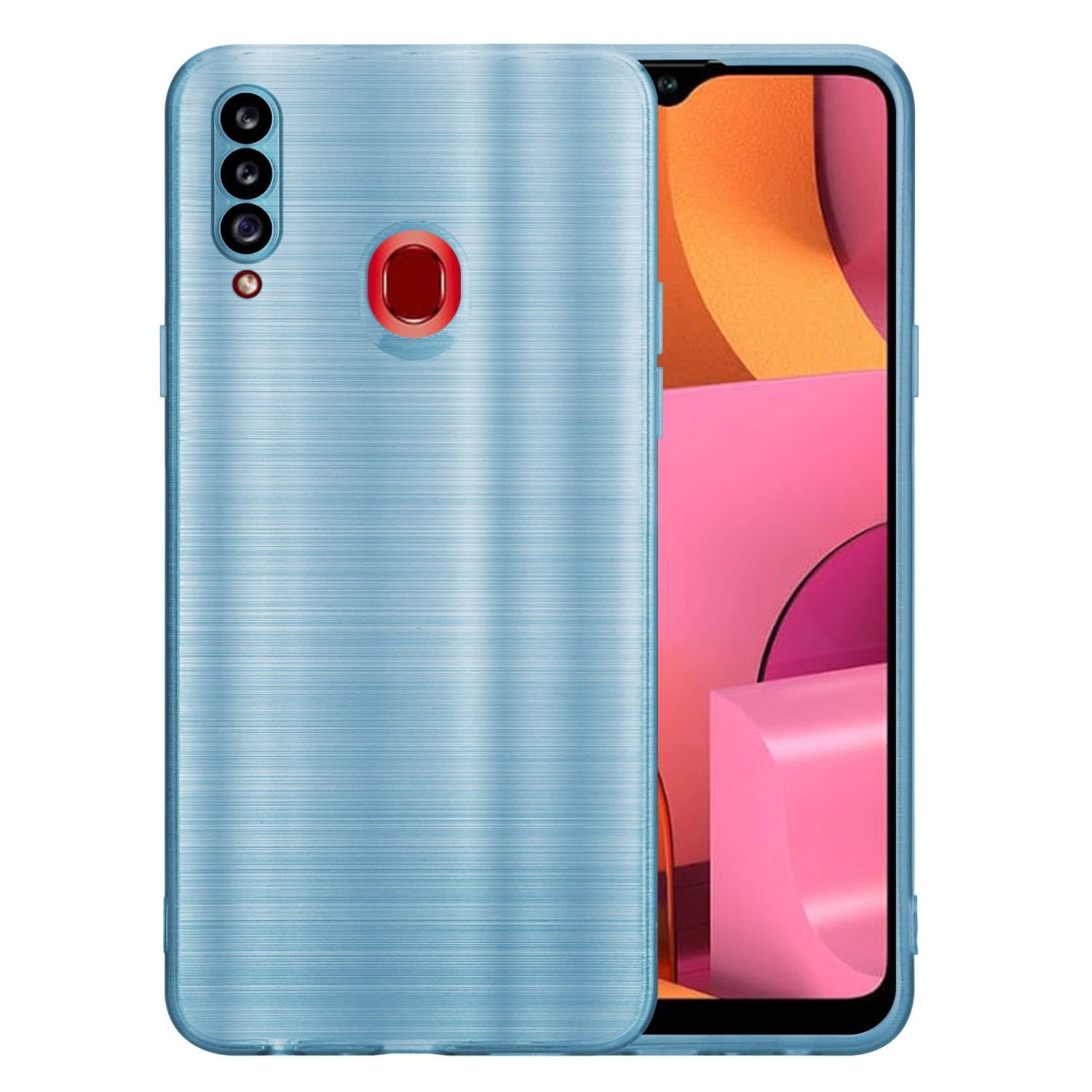Cadorabo Hülle für Samsung Galaxy A20s Schutz Hülle in Türkis Handyhülle TPU Silikon Etui Case