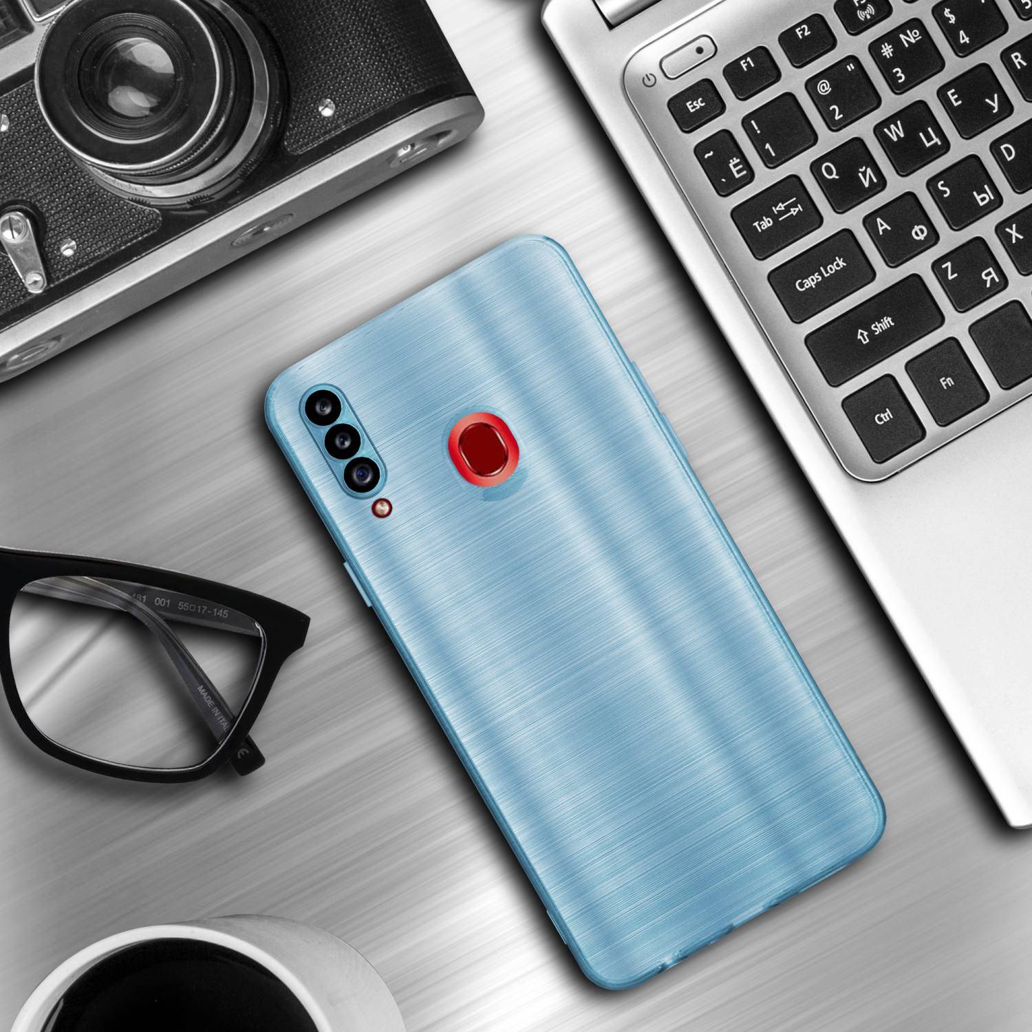 Cadorabo Hülle für Samsung Galaxy A20s Schutz Hülle in Türkis Handyhülle TPU Silikon Etui Case