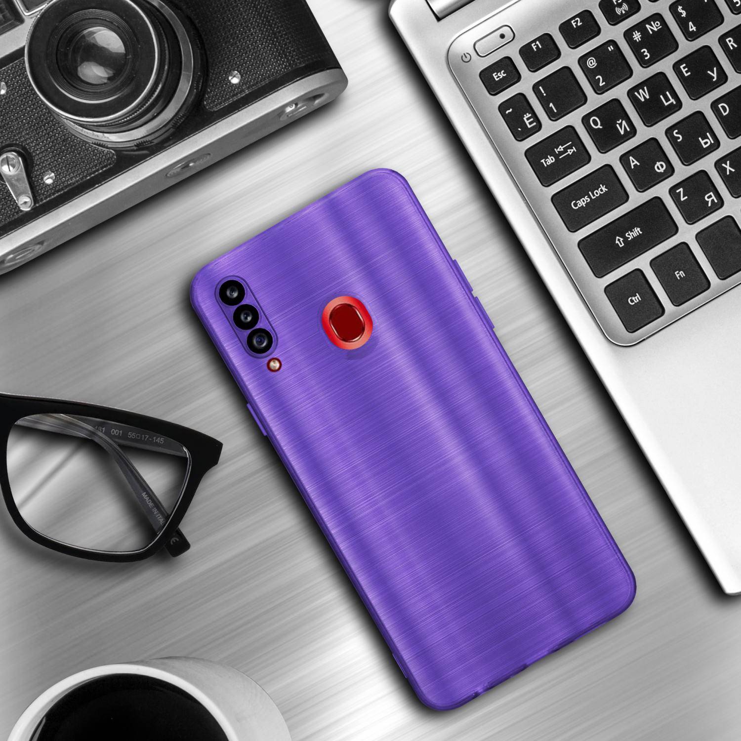 Cadorabo Hülle für Samsung Galaxy A20s Schutz Hülle in Lila Handyhülle TPU Silikon Etui Case
