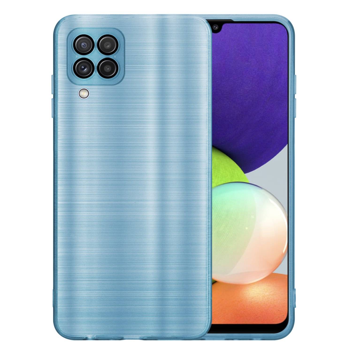 Cadorabo Hülle für Samsung Galaxy A22 4G Schutz Hülle in Türkis Handyhülle TPU Silikon Etui Case