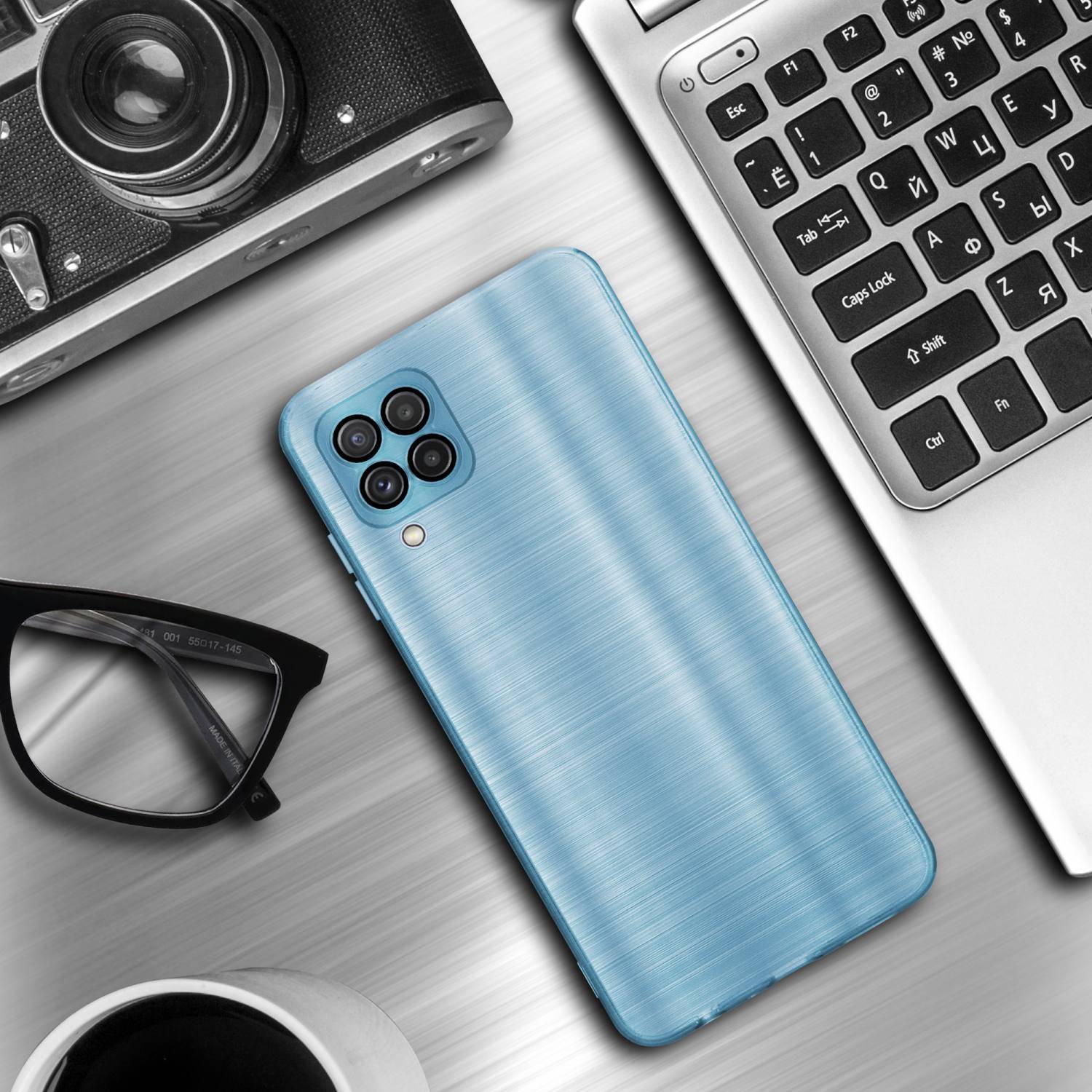 Cadorabo Hülle für Samsung Galaxy A22 4G Schutz Hülle in Türkis Handyhülle TPU Silikon Etui Case