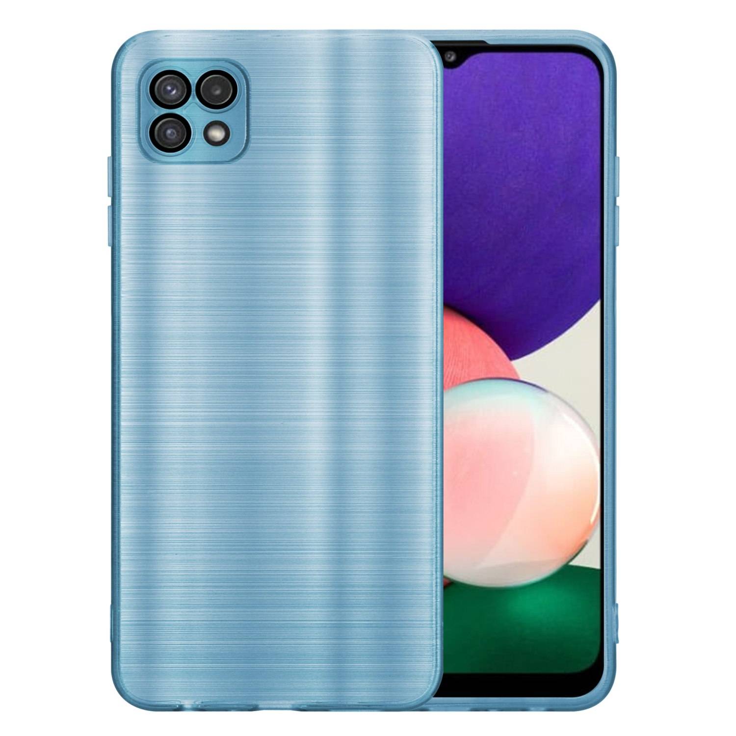 Cadorabo Hülle für Samsung Galaxy A22 5G Schutz Hülle in Türkis Handyhülle TPU Silikon Etui Case