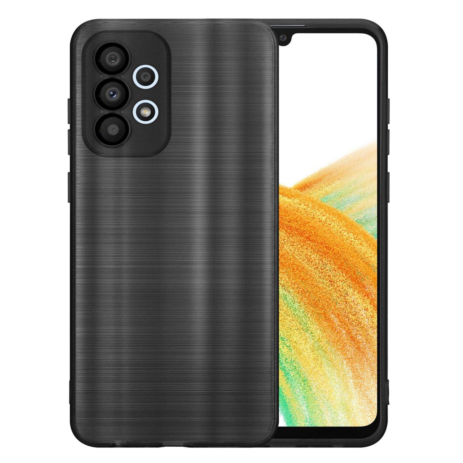 Cadorabo Hülle für Samsung Galaxy A33 5G Schutz Hülle in Schwarz Handyhülle TPU Silikon Etui Case