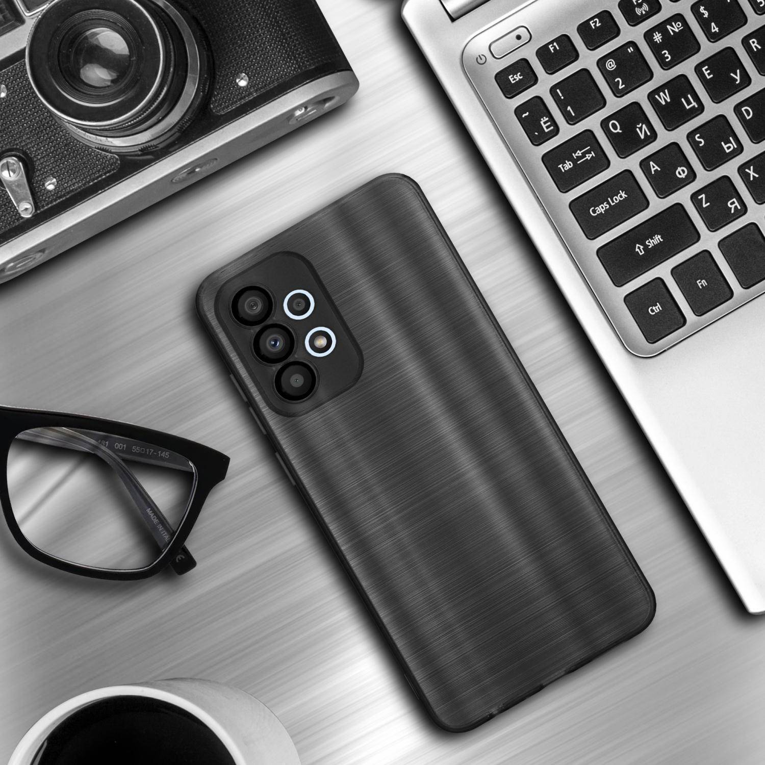 Cadorabo Hülle für Samsung Galaxy A33 5G Schutz Hülle in Schwarz Handyhülle TPU Silikon Etui Case