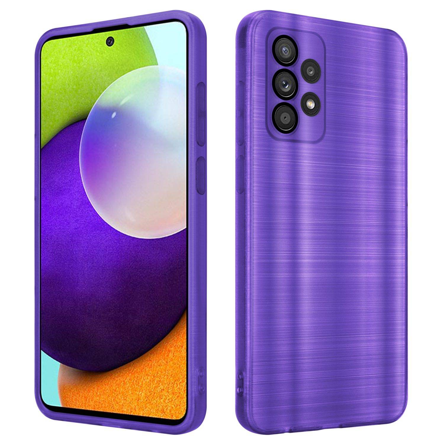 Cadorabo Hülle für Samsung Galaxy A52 (4G / 5G) / A52s Schutz Hülle in Lila Handyhülle TPU Silikon Etui Case
