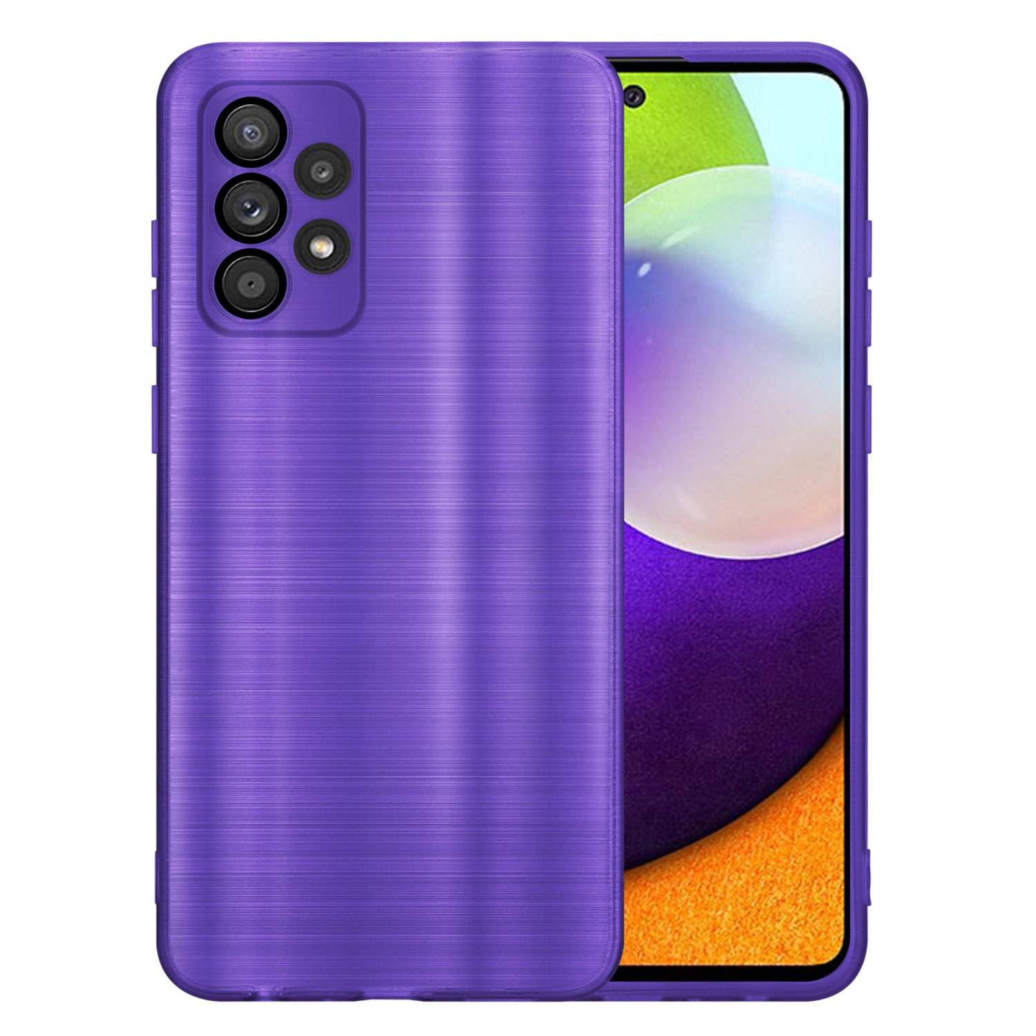 Cadorabo Hülle für Samsung Galaxy A52 (4G / 5G) / A52s Schutz Hülle in Lila Handyhülle TPU Silikon Etui Case