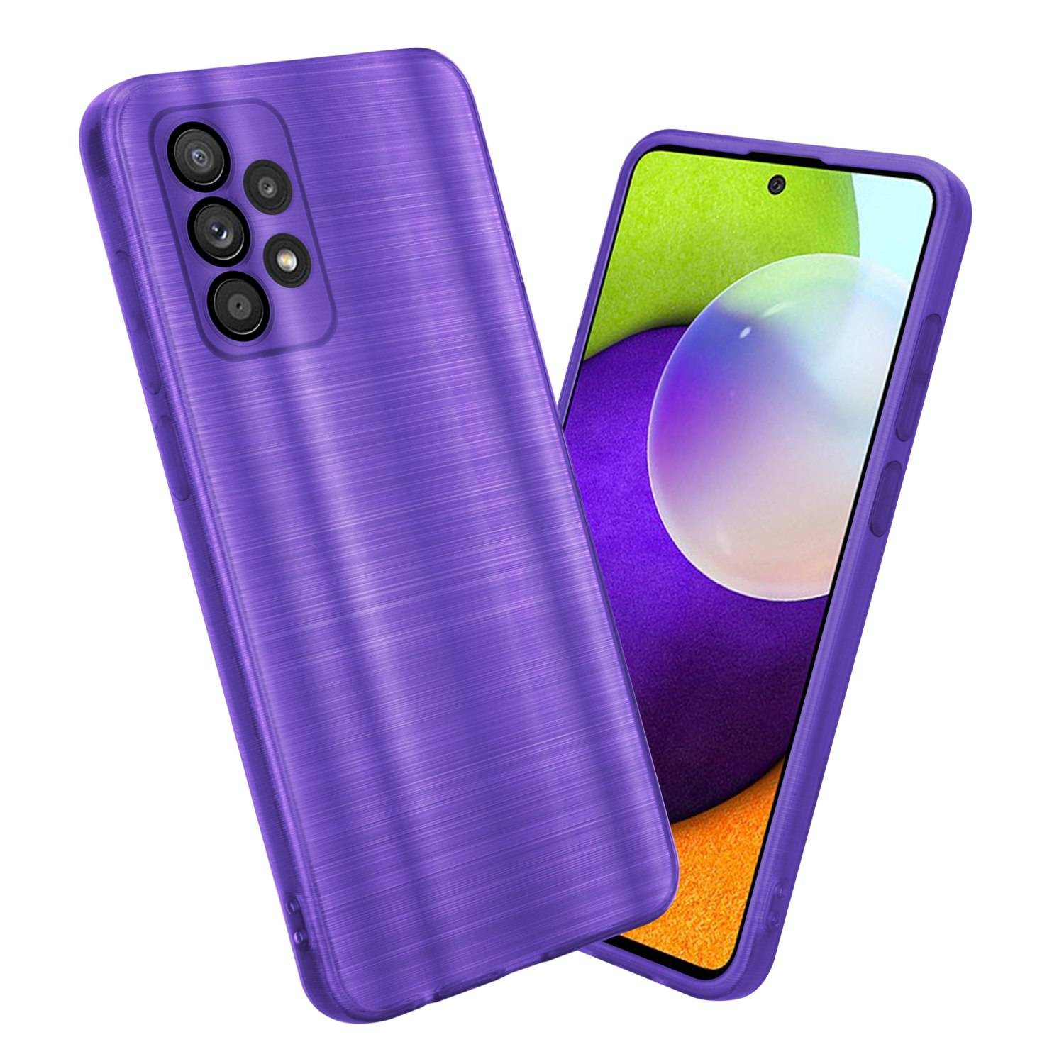 Cadorabo Hülle für Samsung Galaxy A52 (4G / 5G) / A52s Schutz Hülle in Lila Handyhülle TPU Silikon Etui Case