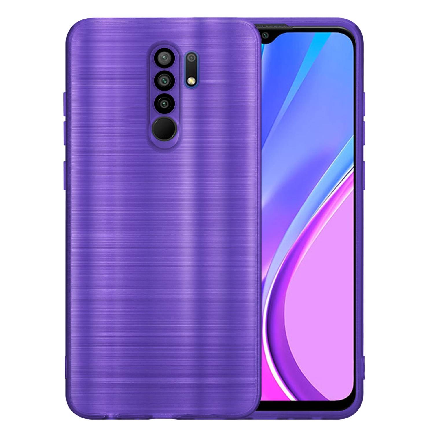 Cadorabo Hülle für Xiaomi RedMi 9 Schutz Hülle in Lila Handyhülle TPU Silikon Etui Case