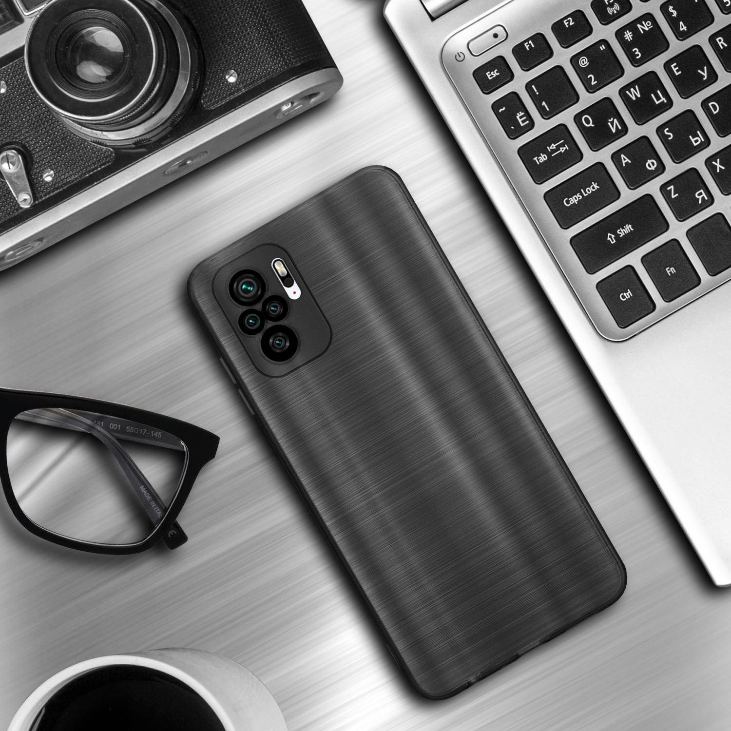 Cadorabo Hülle für Xiaomi RedMi NOTE 10 4G / RedMi NOTE 10S Schutz Hülle in Schwarz Handyhülle TPU Silikon Etui Case