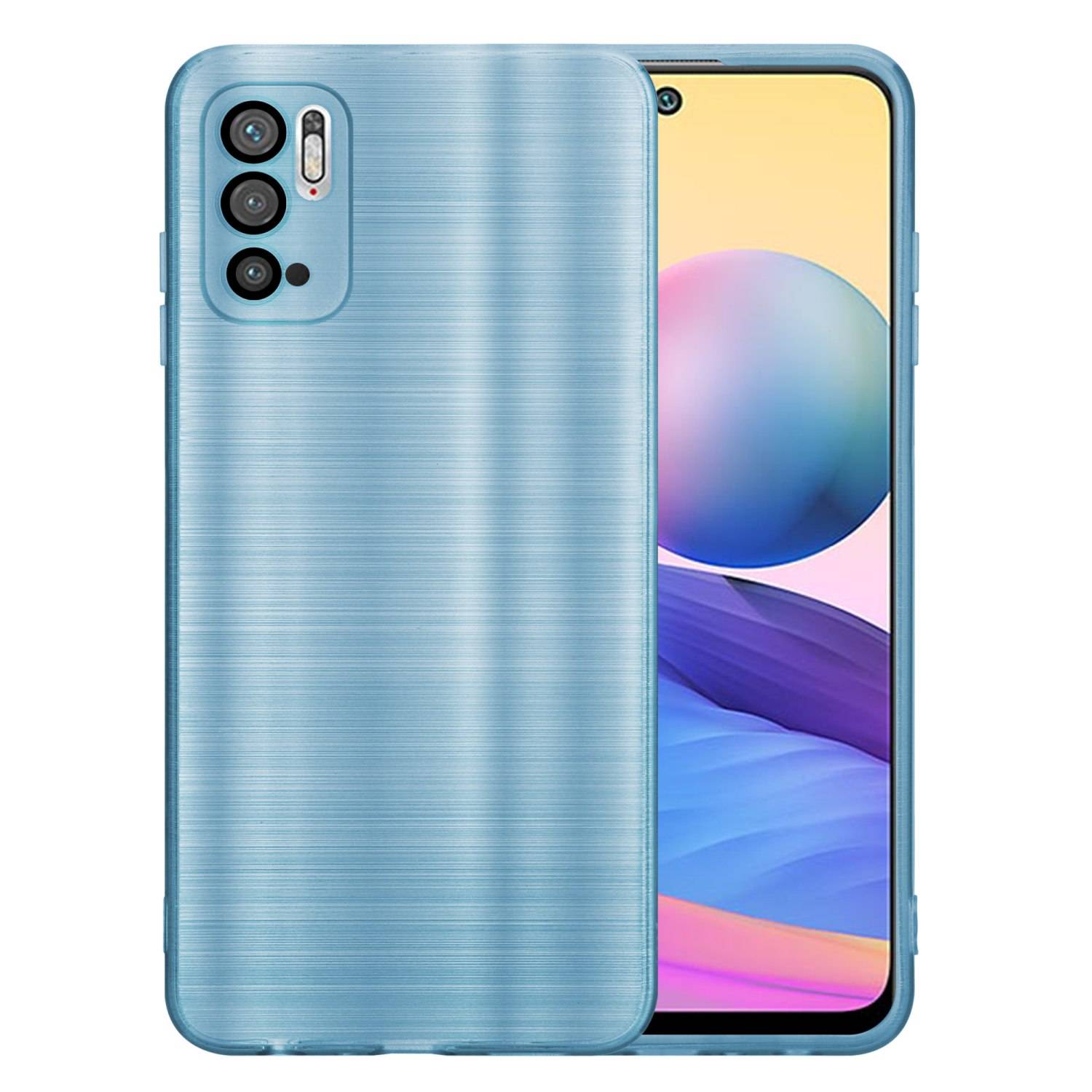 Cadorabo Hülle für Xiaomi RedMi NOTE 10 5G / POCO M3 PRO 5G Schutz Hülle in Türkis Handyhülle TPU Silikon Etui Case