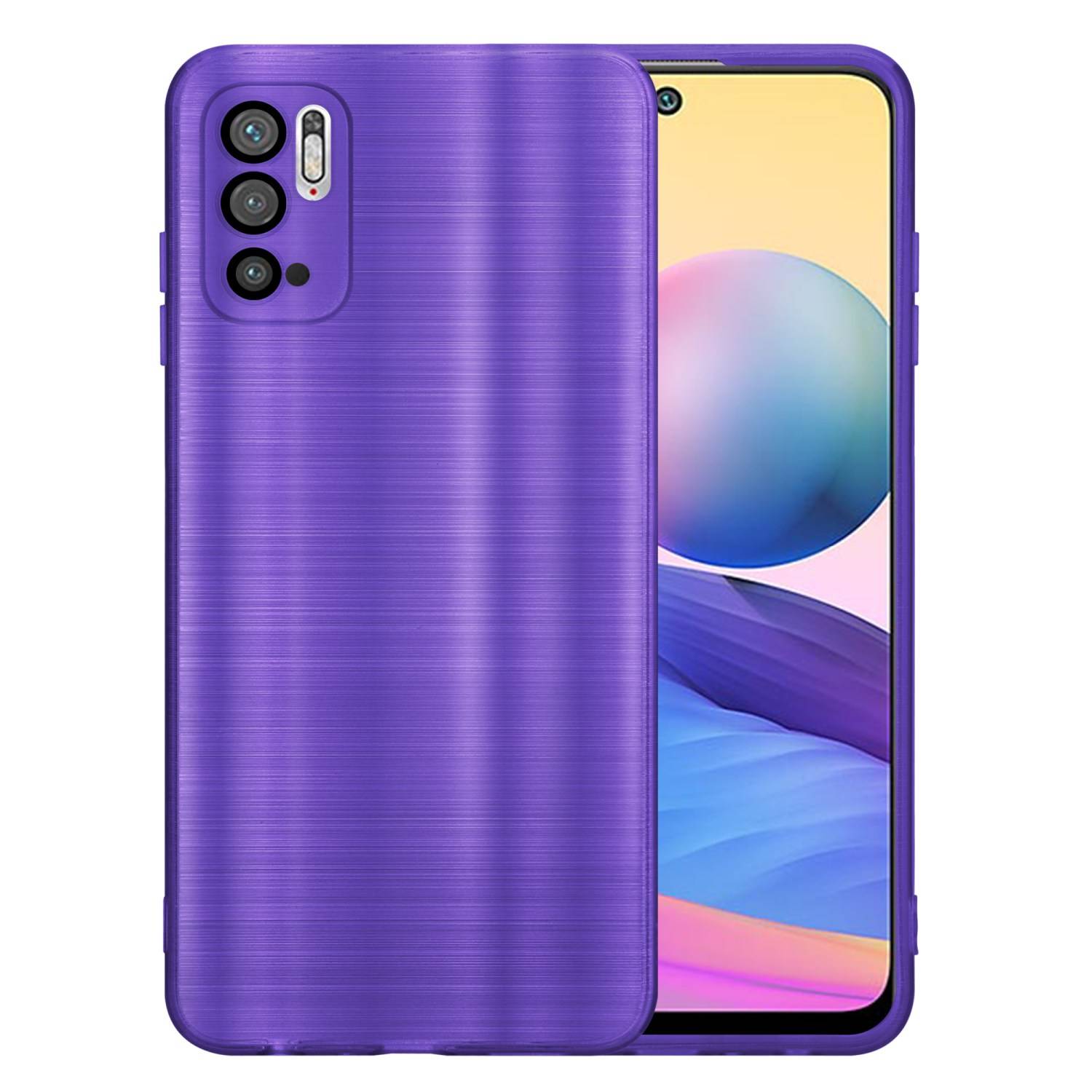 Cadorabo Hülle für Xiaomi RedMi NOTE 10 5G / POCO M3 PRO 5G Schutz Hülle in Lila Handyhülle TPU Silikon Etui Case