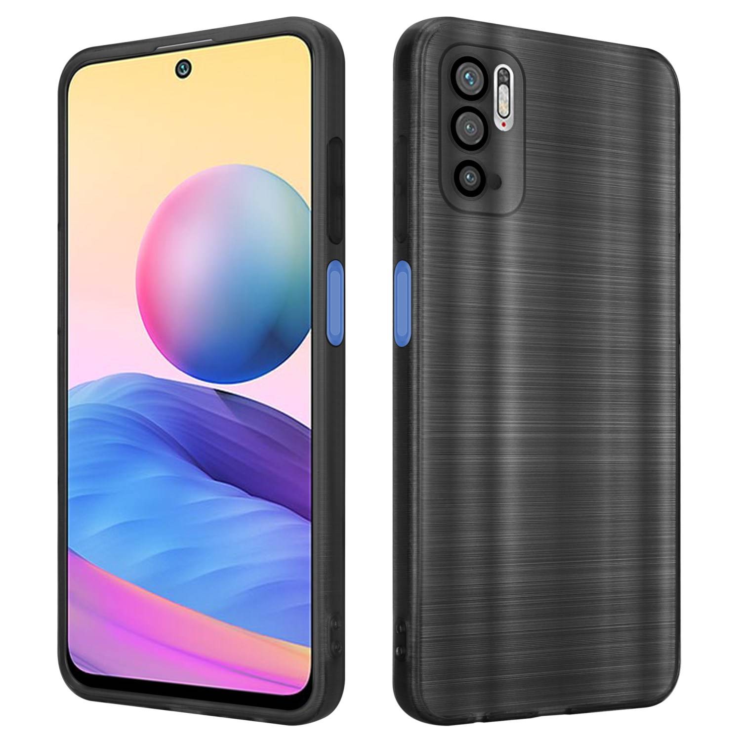Cadorabo Hülle für Xiaomi RedMi NOTE 10 5G / POCO M3 PRO 5G Schutz Hülle in Schwarz Handyhülle TPU Silikon Etui Case