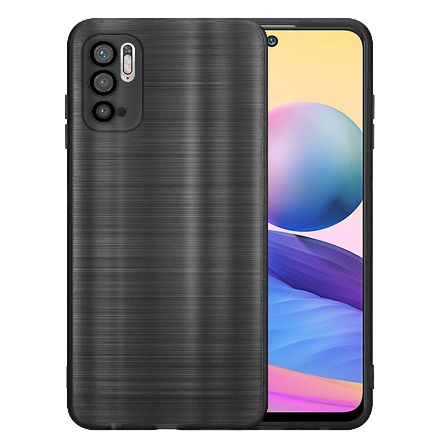 Cadorabo Hülle für Xiaomi RedMi NOTE 10 5G / POCO M3 PRO 5G Schutz Hülle in Schwarz Handyhülle TPU Silikon Etui Case