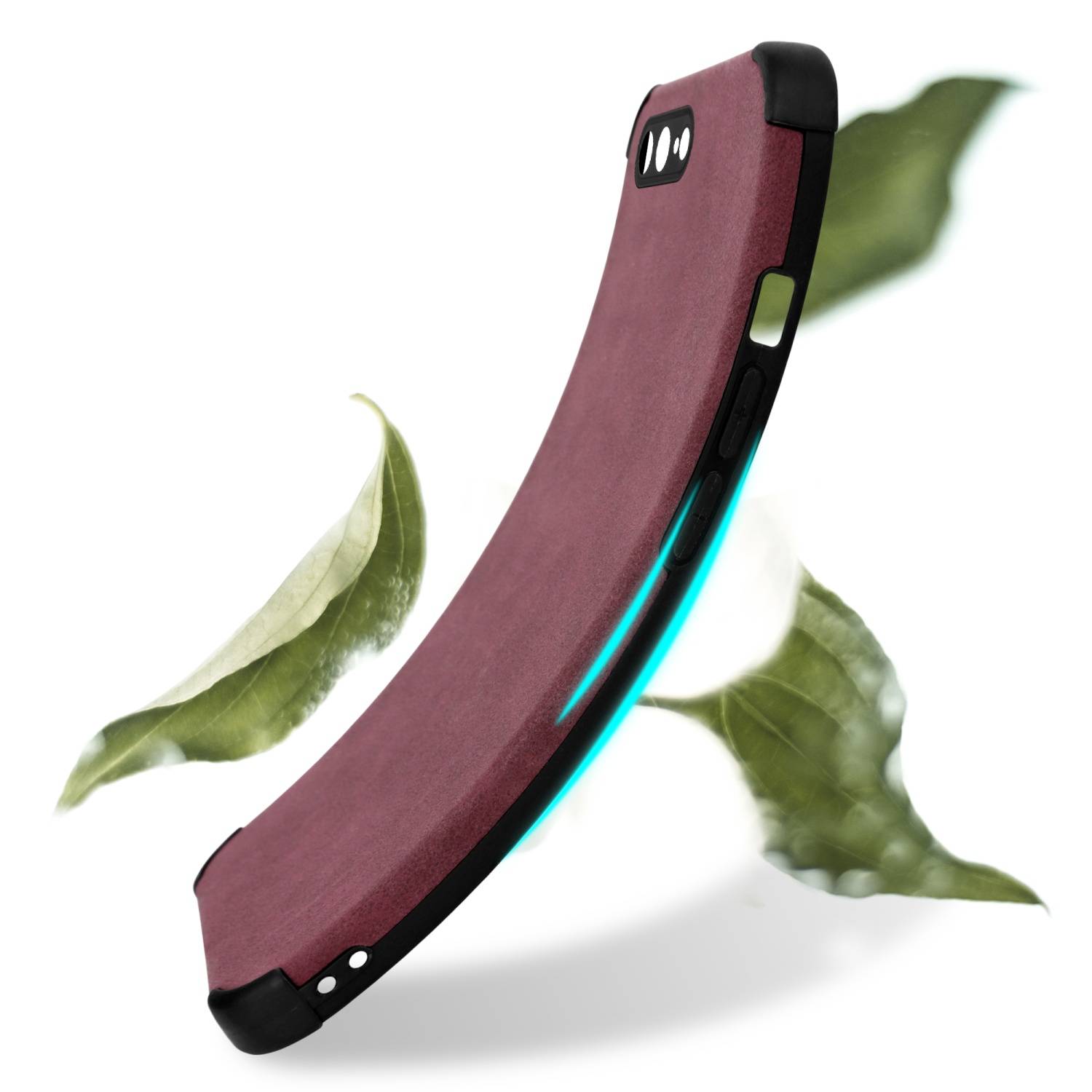 Cadorabo Hülle für Apple iPhone 7 PLUS / 7S PLUS / 8 PLUS Schutz Hülle in Lila TPU Silikon Etui edle Kunst-Wildleder
