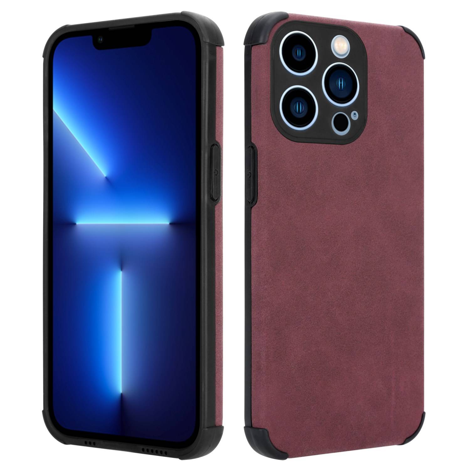 Cadorabo Hülle für Apple iPhone 11 PRO Schutz Hülle in Lila TPU Silikon Etui edle Kunst-Wildleder Rückseite
