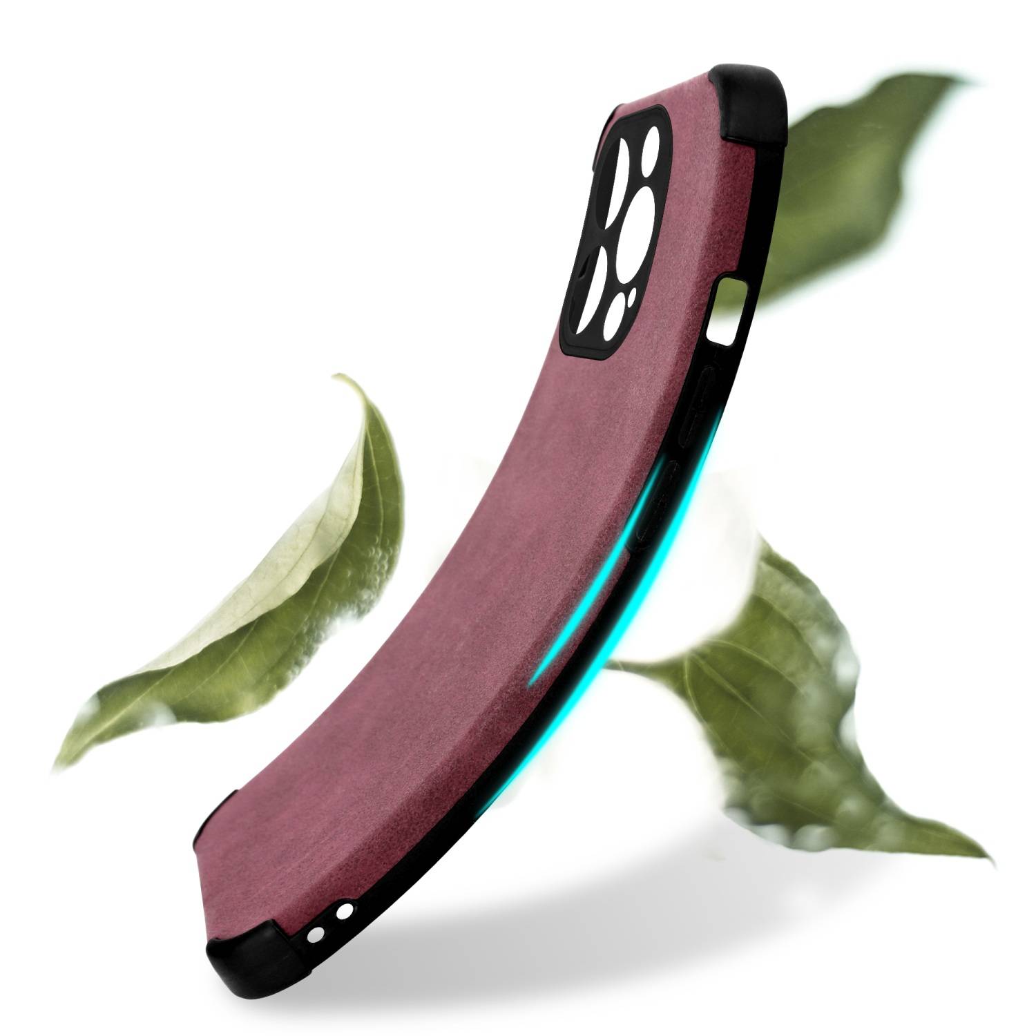 Cadorabo Hülle für Apple iPhone 12 PRO Schutz Hülle in Lila TPU Silikon Etui edle Kunst-Wildleder Rückseite