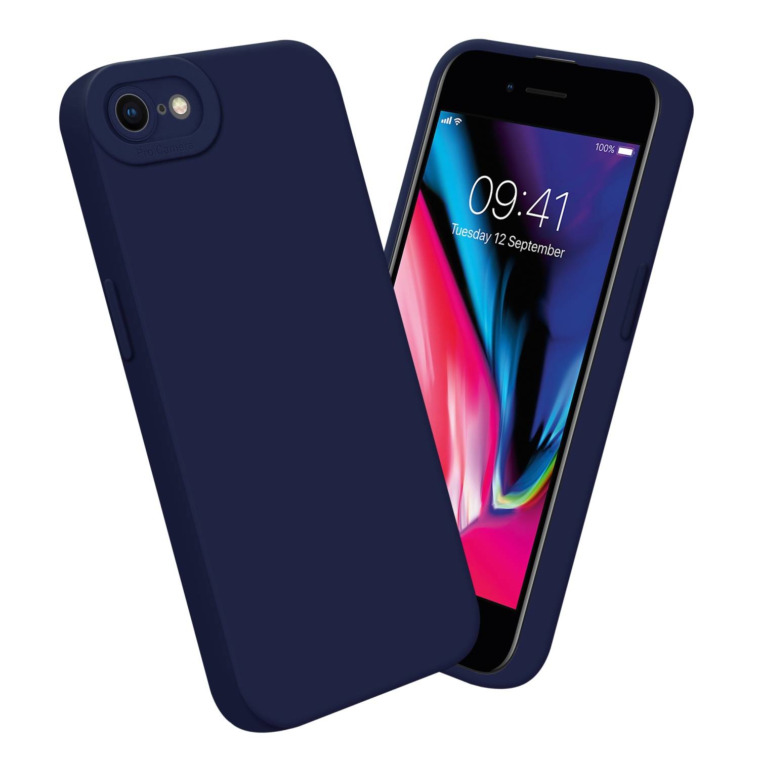 Cadorabo Hülle für Apple iPhone 7 / 7S / 8 / SE 2020 Schutz Hülle in Blau TPU Silikon Etui Case Handyhülle