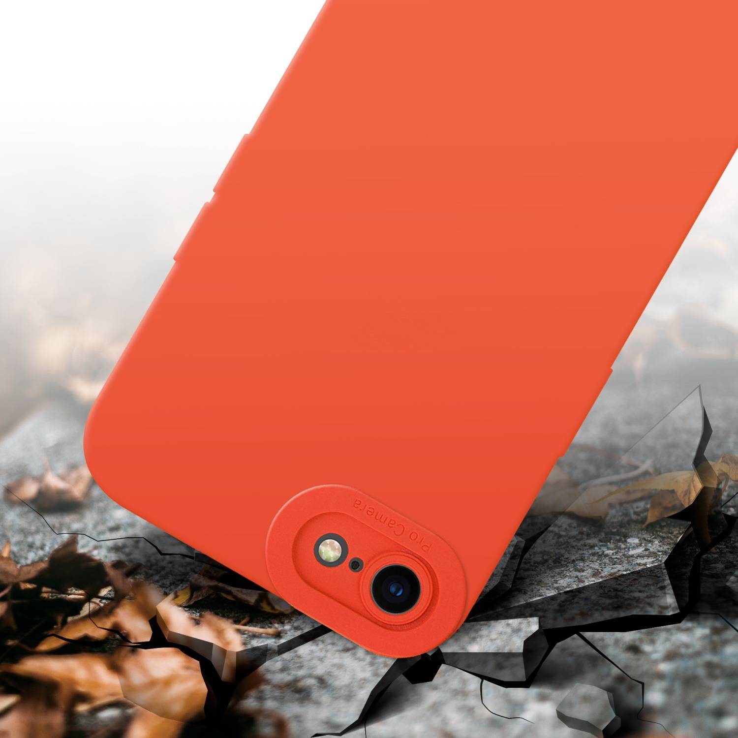 Cadorabo Hülle für Apple iPhone 7 / 7S / 8 / SE 2020 Schutz Hülle in Orange TPU Silikon Etui Case Handyhülle