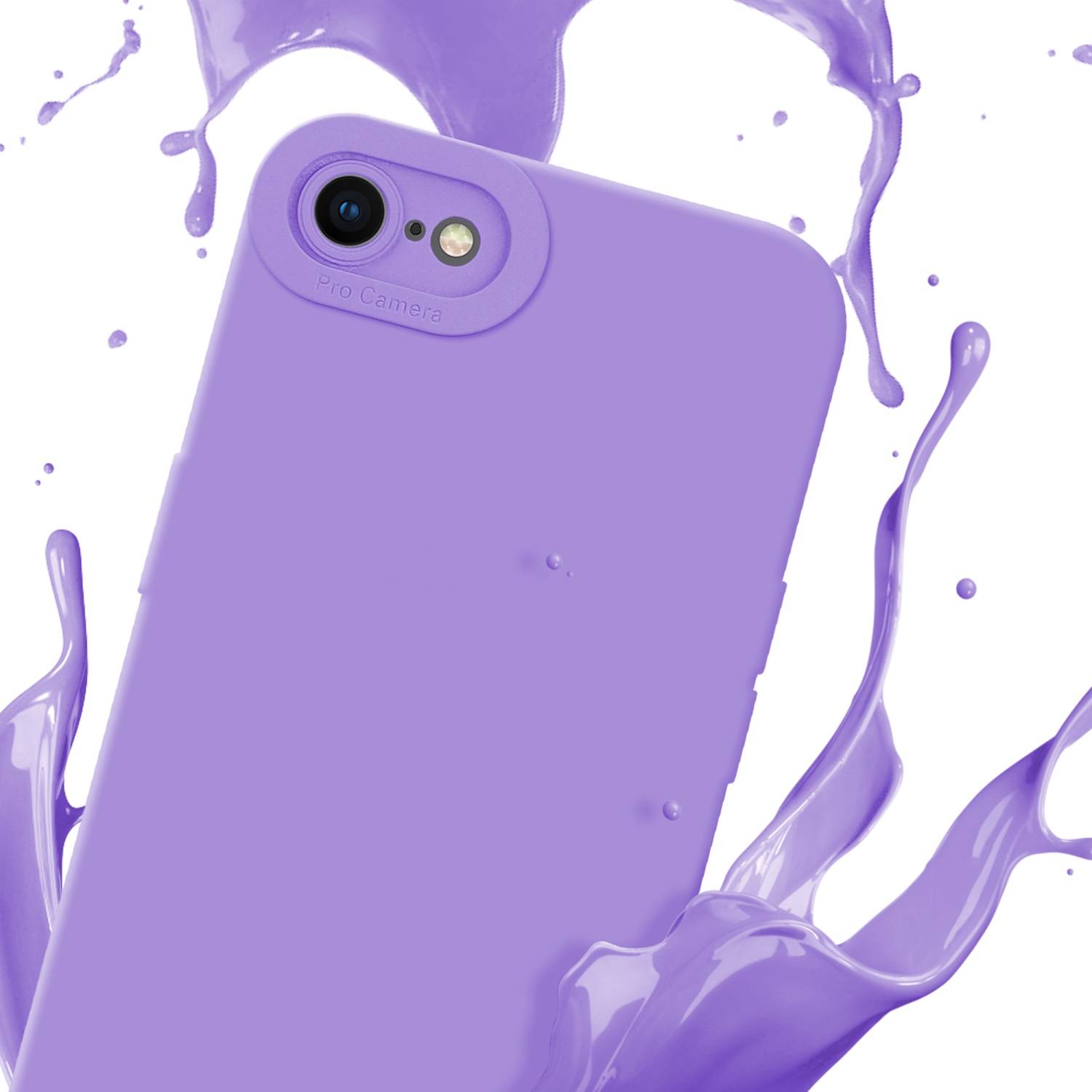 Cadorabo Hülle für Apple iPhone 7 / 7S / 8 / SE 2020 Schutz Hülle in Lila TPU Silikon Etui Case Handyhülle