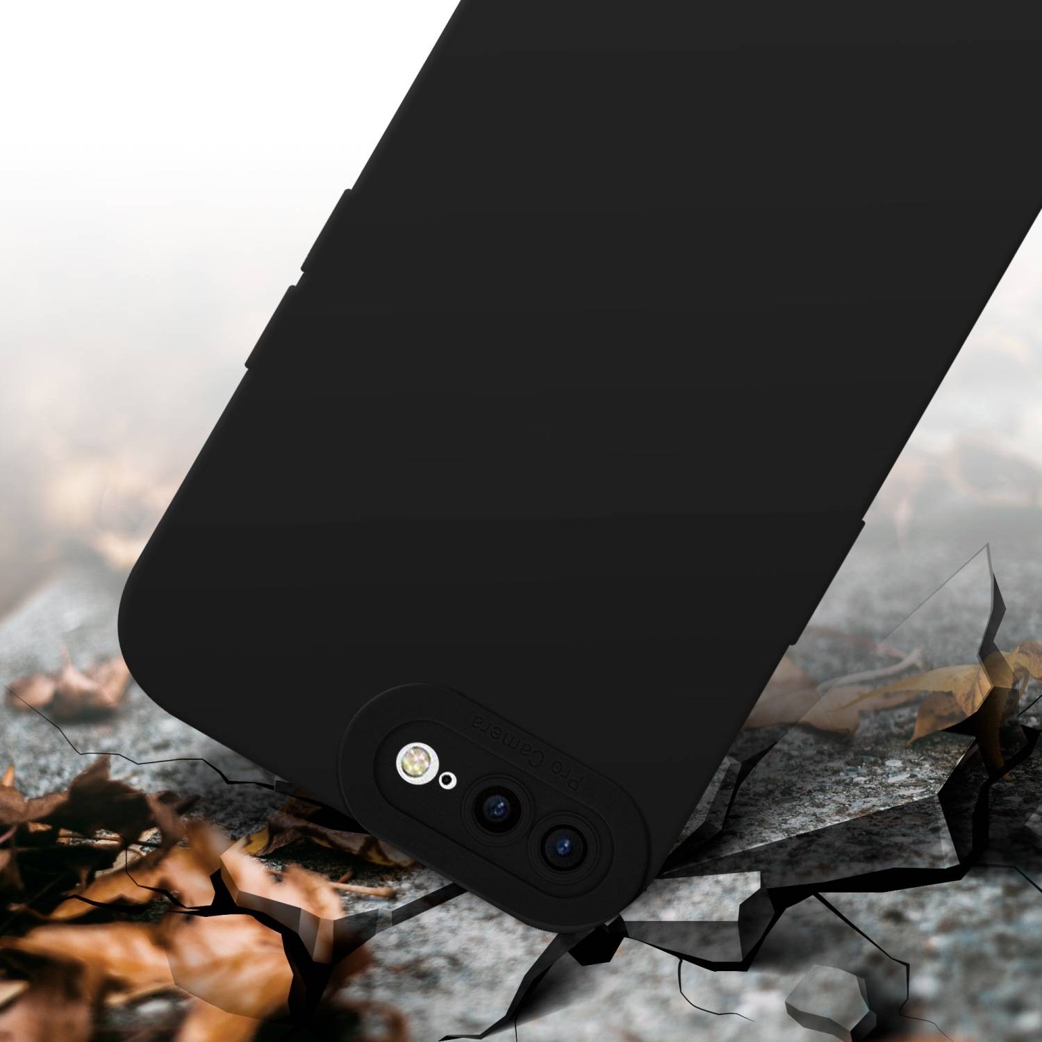 Cadorabo Hülle für Apple iPhone 7 PLUS / 7S PLUS / 8 PLUS Schutz Hülle in Schwarz TPU Silikon Etui Case Handyhülle