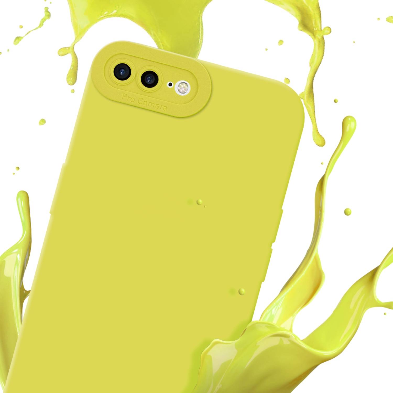 Cadorabo Hülle für Apple iPhone 7 PLUS / 7S PLUS / 8 PLUS Schutz Hülle in Gelb TPU Silikon Etui Case Handyhülle