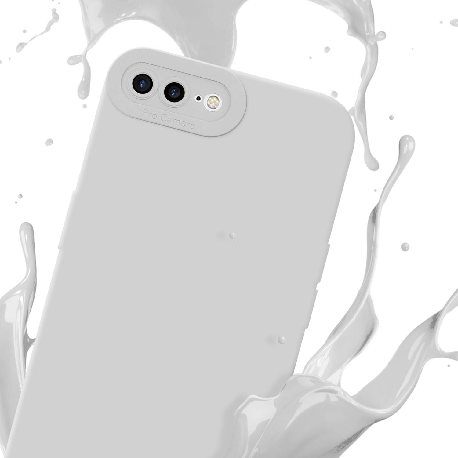 Cadorabo Hülle für Apple iPhone 7 PLUS / 7S PLUS / 8 PLUS Schutz Hülle in Weiß TPU Silikon Etui Case Handyhülle
