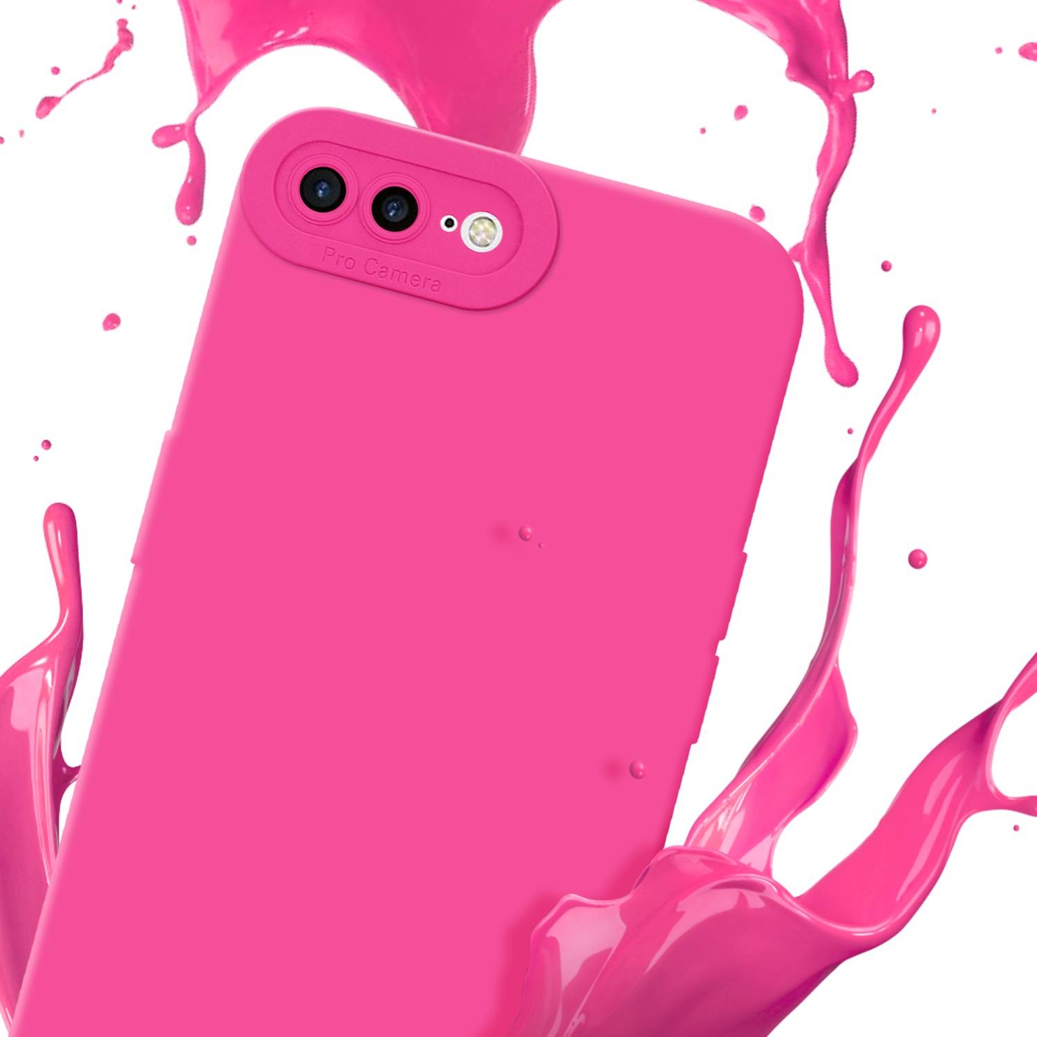 Cadorabo Hülle für Apple iPhone 7 PLUS / 7S PLUS / 8 PLUS Schutz Hülle in Pink TPU Silikon Etui Case Handyhülle