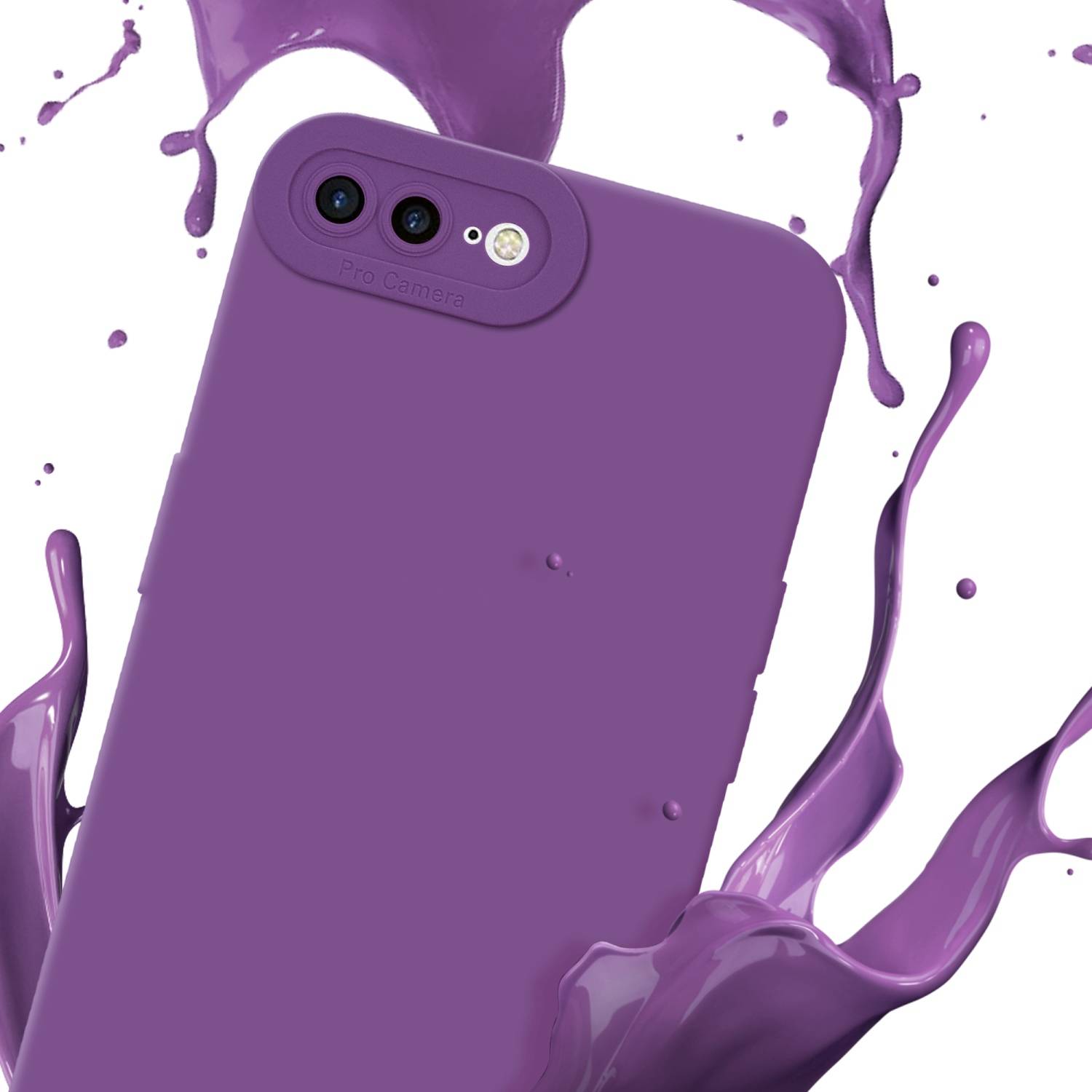 Cadorabo Hülle für Apple iPhone 7 PLUS / 7S PLUS / 8 PLUS Schutz Hülle in Lila TPU Silikon Etui Case Handyhülle