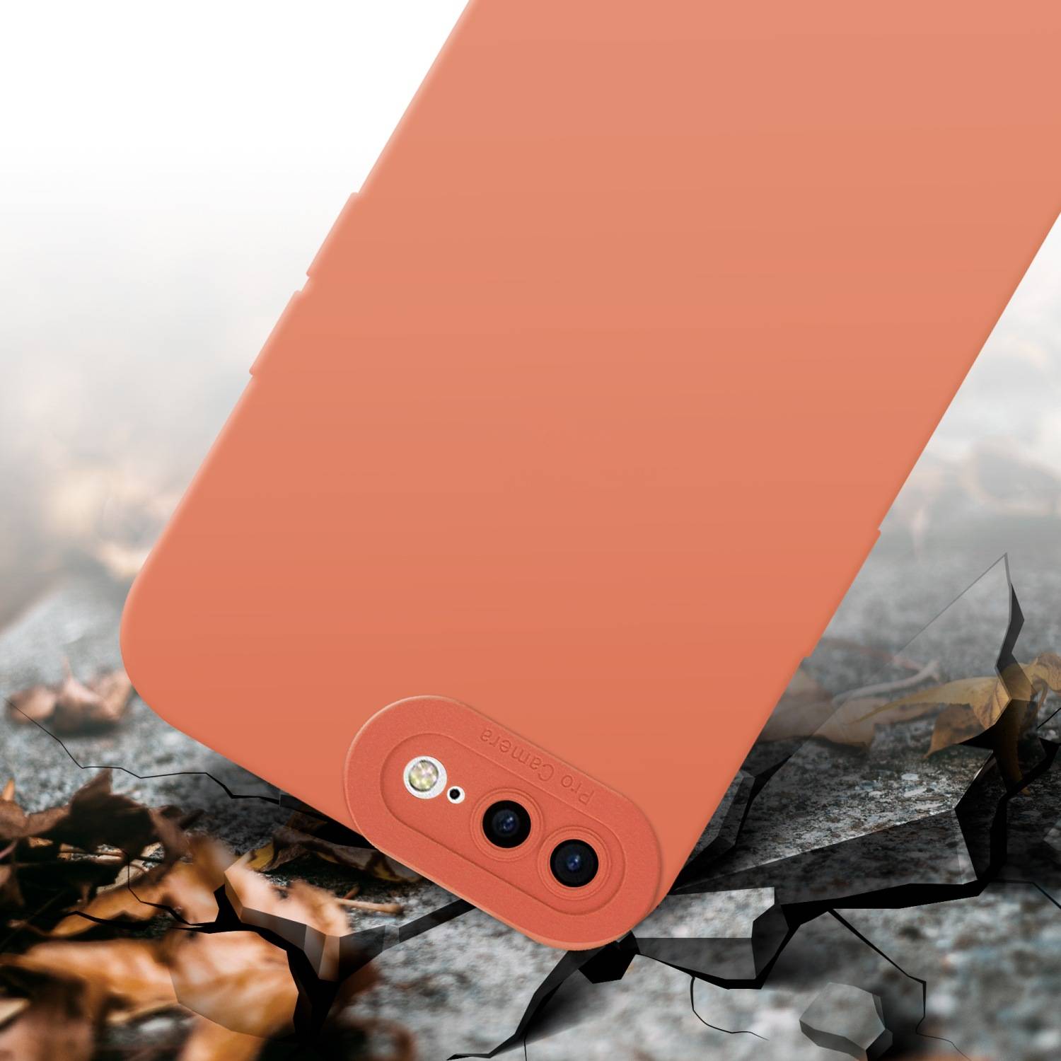 Cadorabo Hülle für Apple iPhone 7 PLUS / 7S PLUS / 8 PLUS Schutz Hülle in Orange TPU Silikon Etui Case Handyhülle