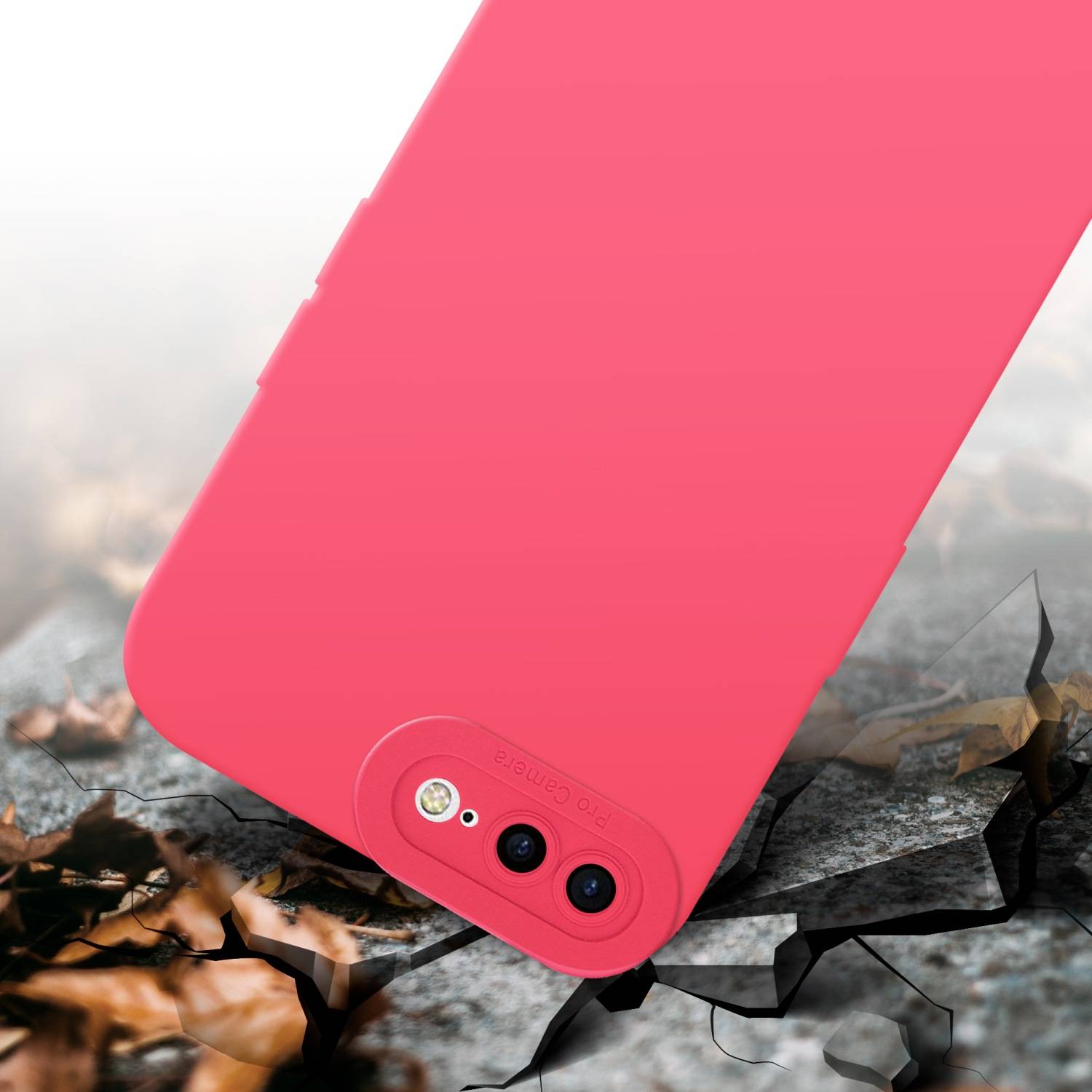 Cadorabo Hülle für Apple iPhone 7 PLUS / 7S PLUS / 8 PLUS Schutz Hülle in Rot TPU Silikon Etui Case Handyhülle