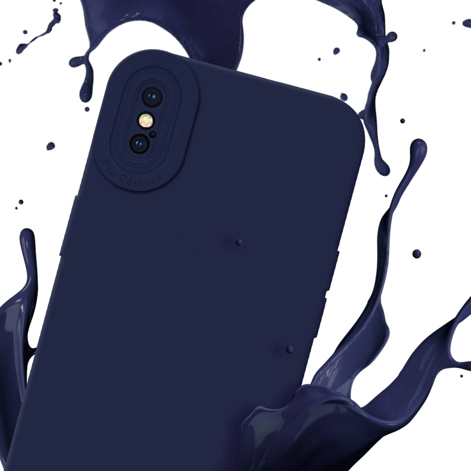Cadorabo Hülle für Apple iPhone X / XS Schutz Hülle in Blau TPU Silikon Etui Case Handyhülle