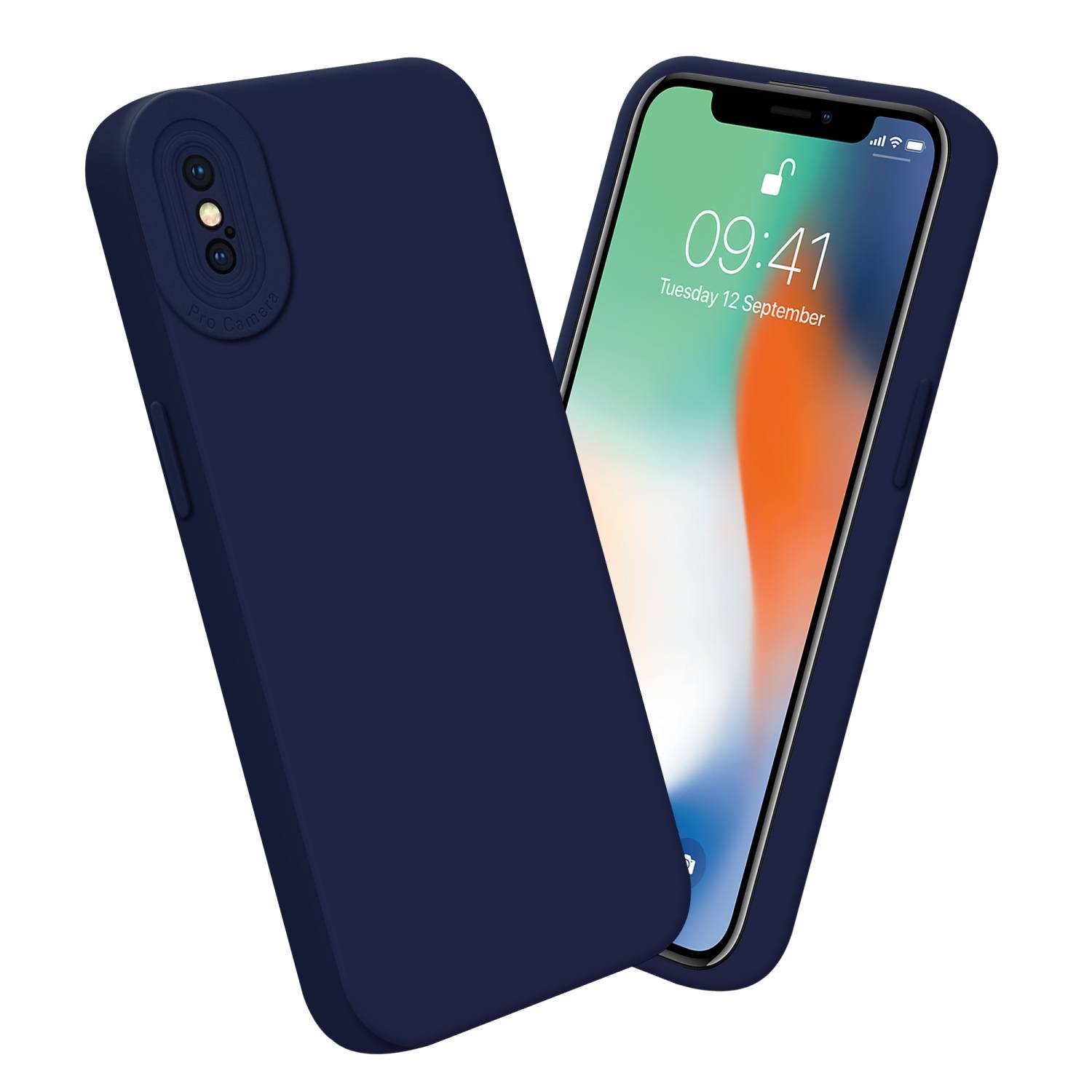 Cadorabo Hülle für Apple iPhone X / XS Schutz Hülle in Blau TPU Silikon Etui Case Handyhülle