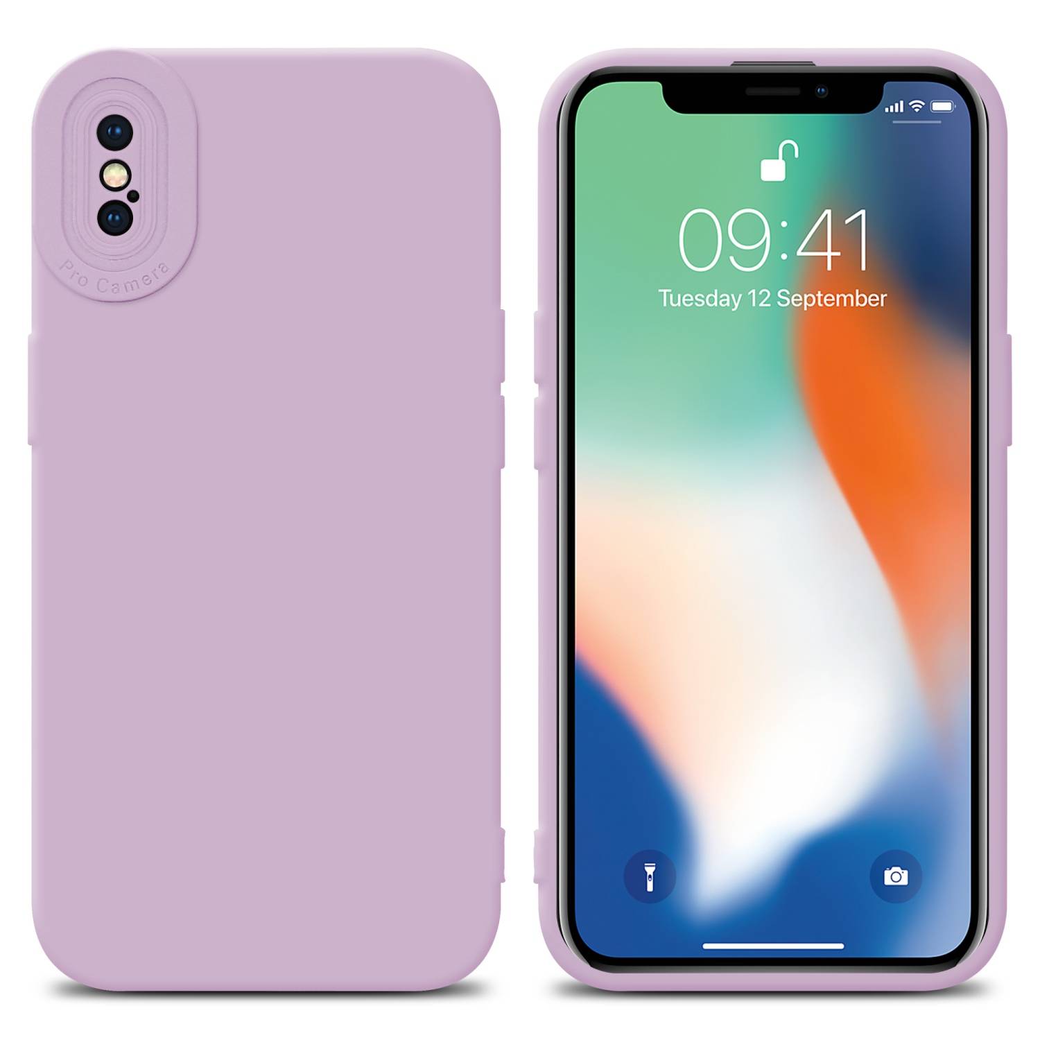 Cadorabo Hülle für Apple iPhone X / XS Schutz Hülle in Rosa TPU Silikon Etui Case Handyhülle