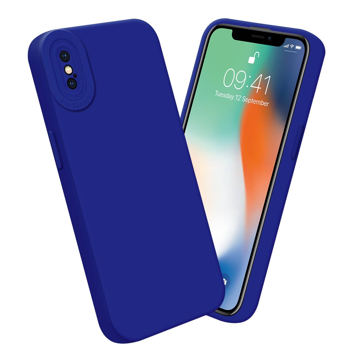 Cadorabo Hülle für Apple iPhone X / XS Schutz Hülle in Blau TPU Silikon Etui Case Handyhülle