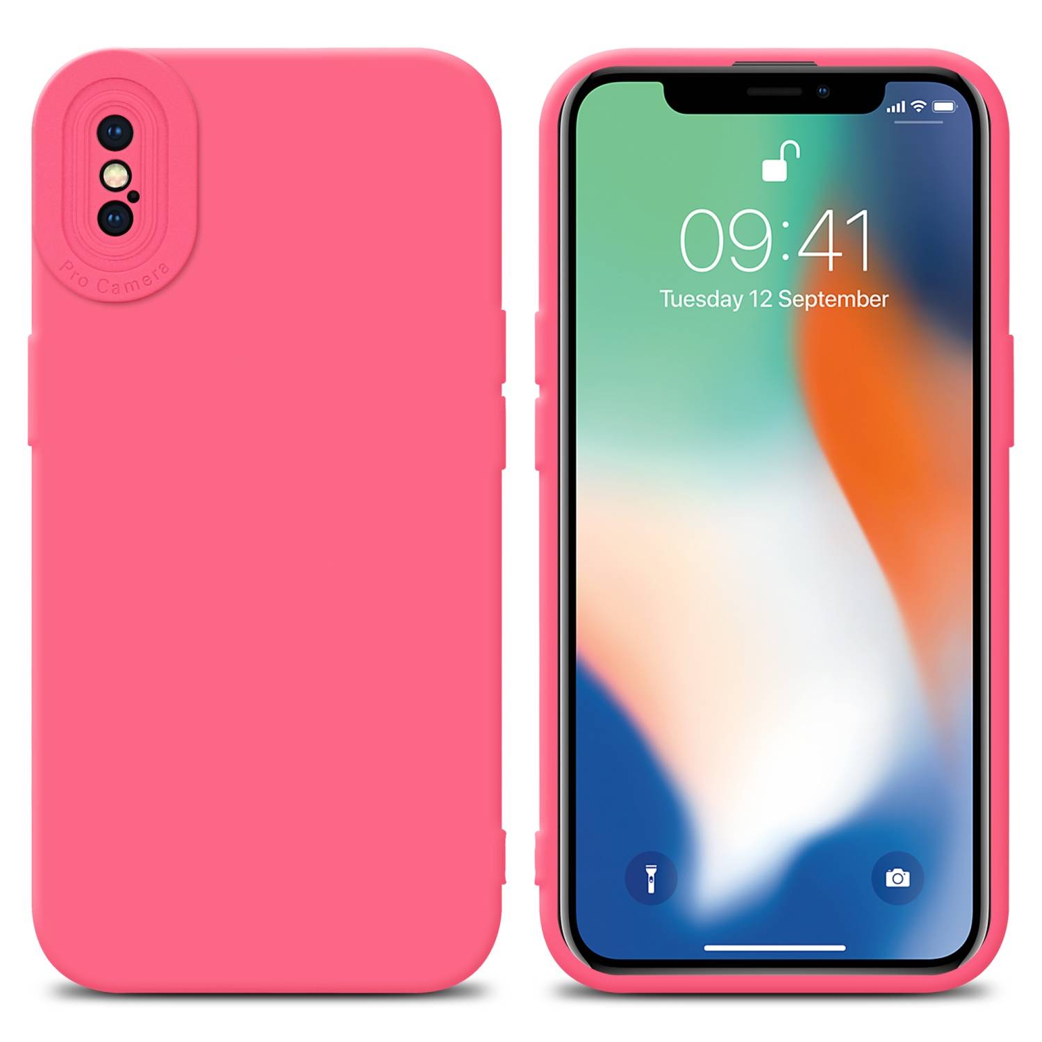 Cadorabo Hülle für Apple iPhone X / XS Schutz Hülle in Rot TPU Silikon Etui Case Handyhülle