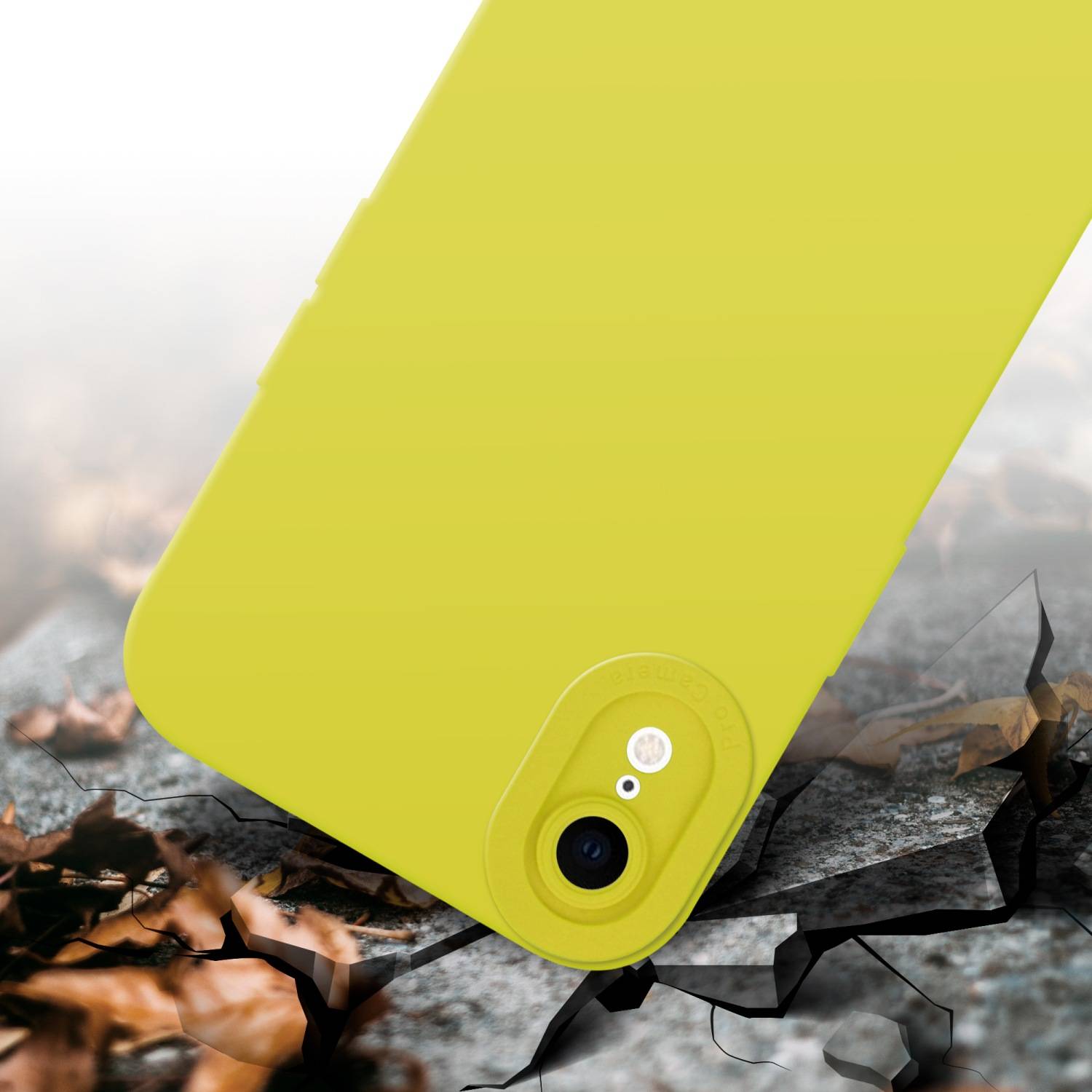 Cadorabo Hülle für Apple iPhone XR Schutz Hülle in Gelb TPU Silikon Etui Case Handyhülle