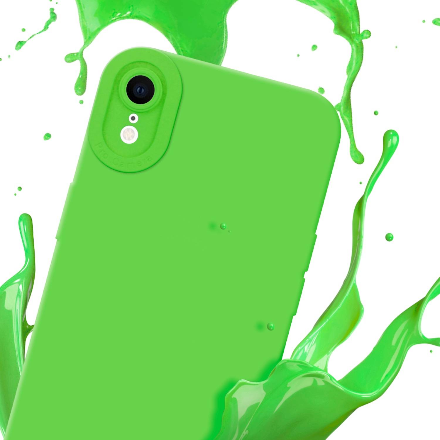 Cadorabo Hülle für Apple iPhone XR Schutz Hülle in Grün TPU Silikon Etui Case Handyhülle