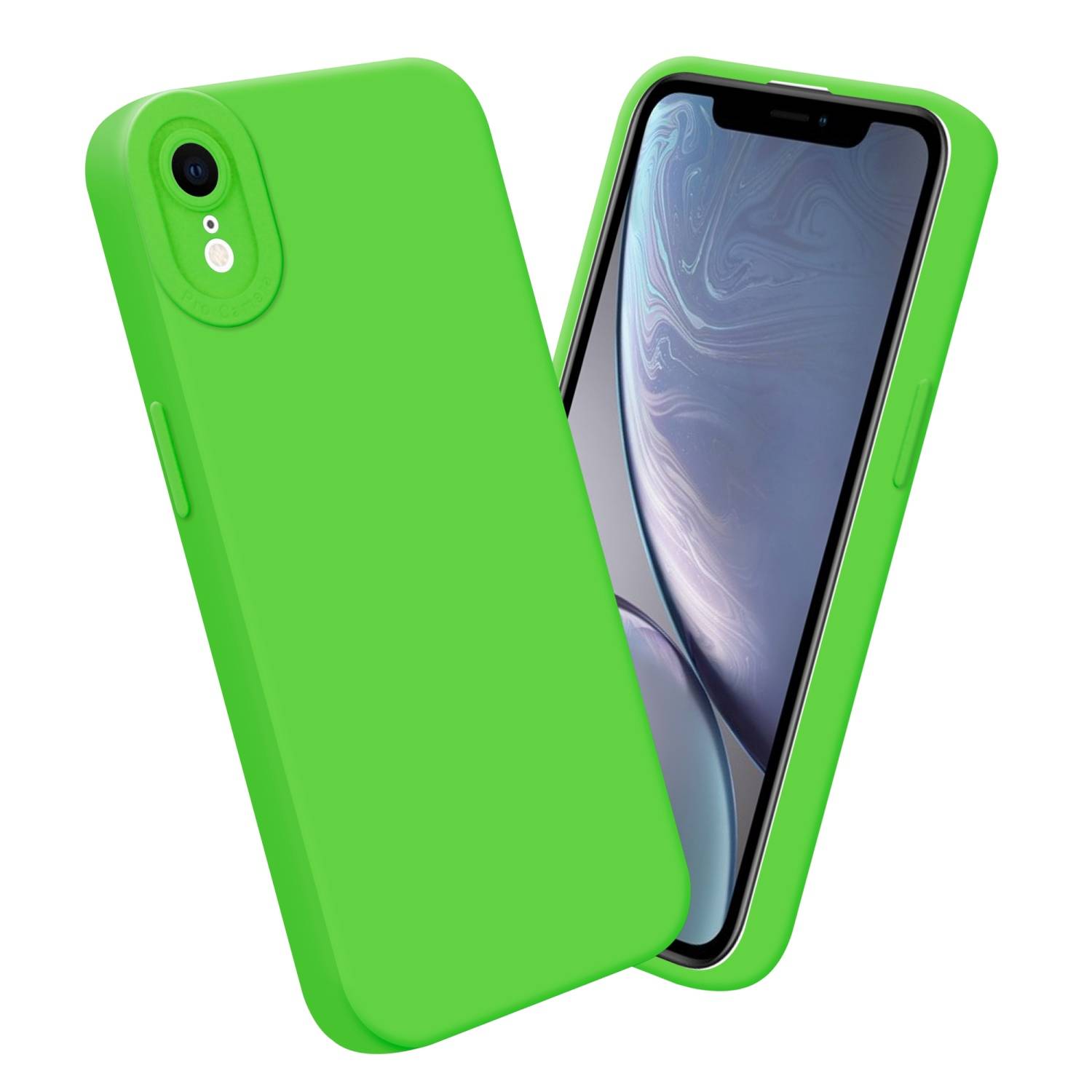 Cadorabo Hülle für Apple iPhone XR Schutz Hülle in Grün TPU Silikon Etui Case Handyhülle