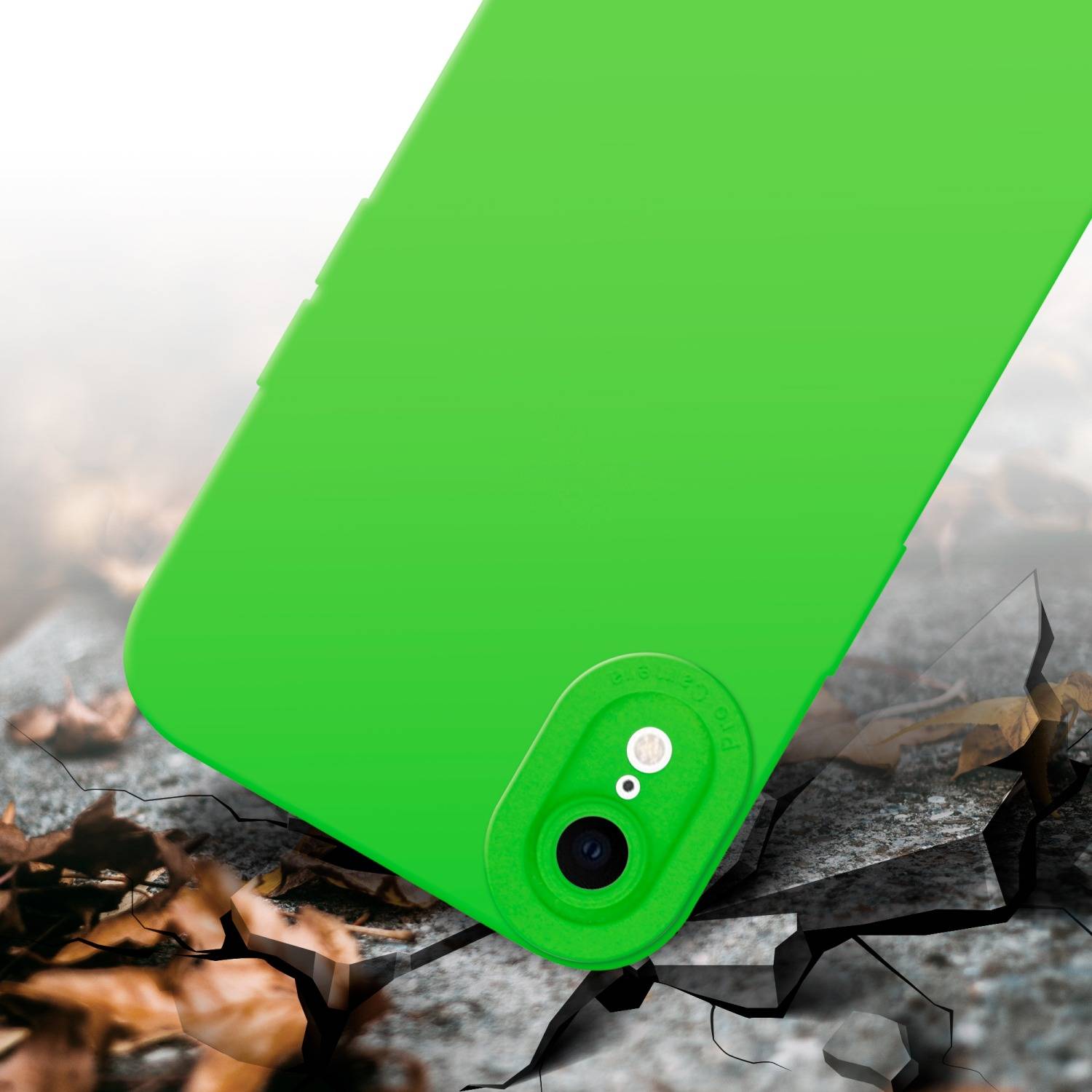 Cadorabo Hülle für Apple iPhone XR Schutz Hülle in Grün TPU Silikon Etui Case Handyhülle