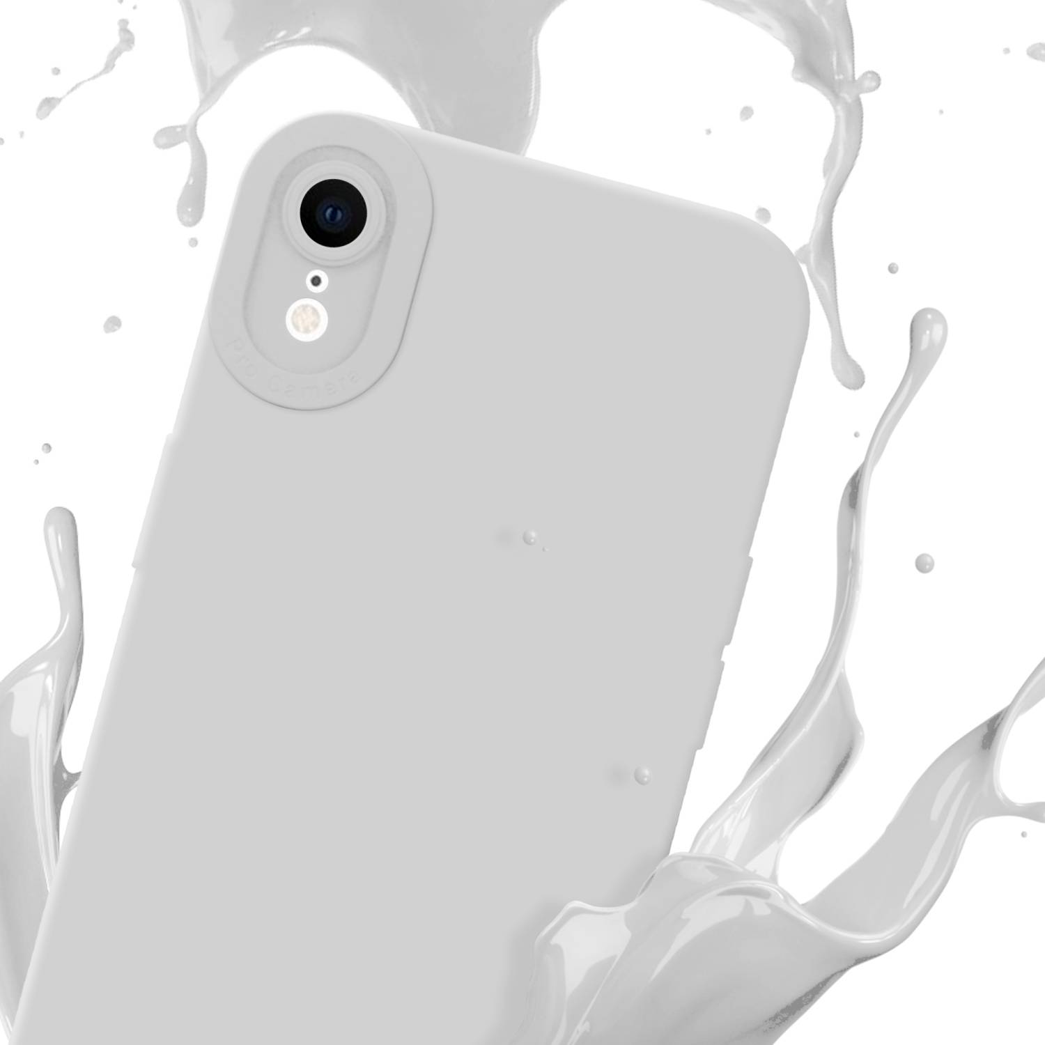 Cadorabo Hülle für Apple iPhone XR Schutz Hülle in Weiß TPU Silikon Etui Case Handyhülle