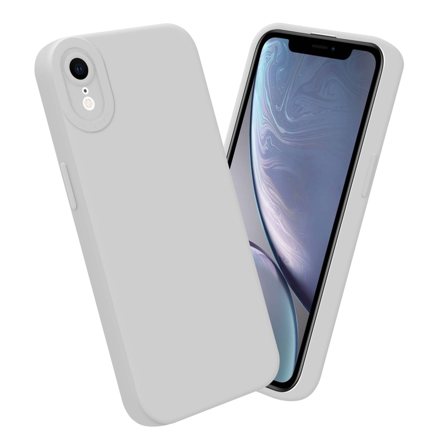 Cadorabo Hülle für Apple iPhone XR Schutz Hülle in Weiß TPU Silikon Etui Case Handyhülle