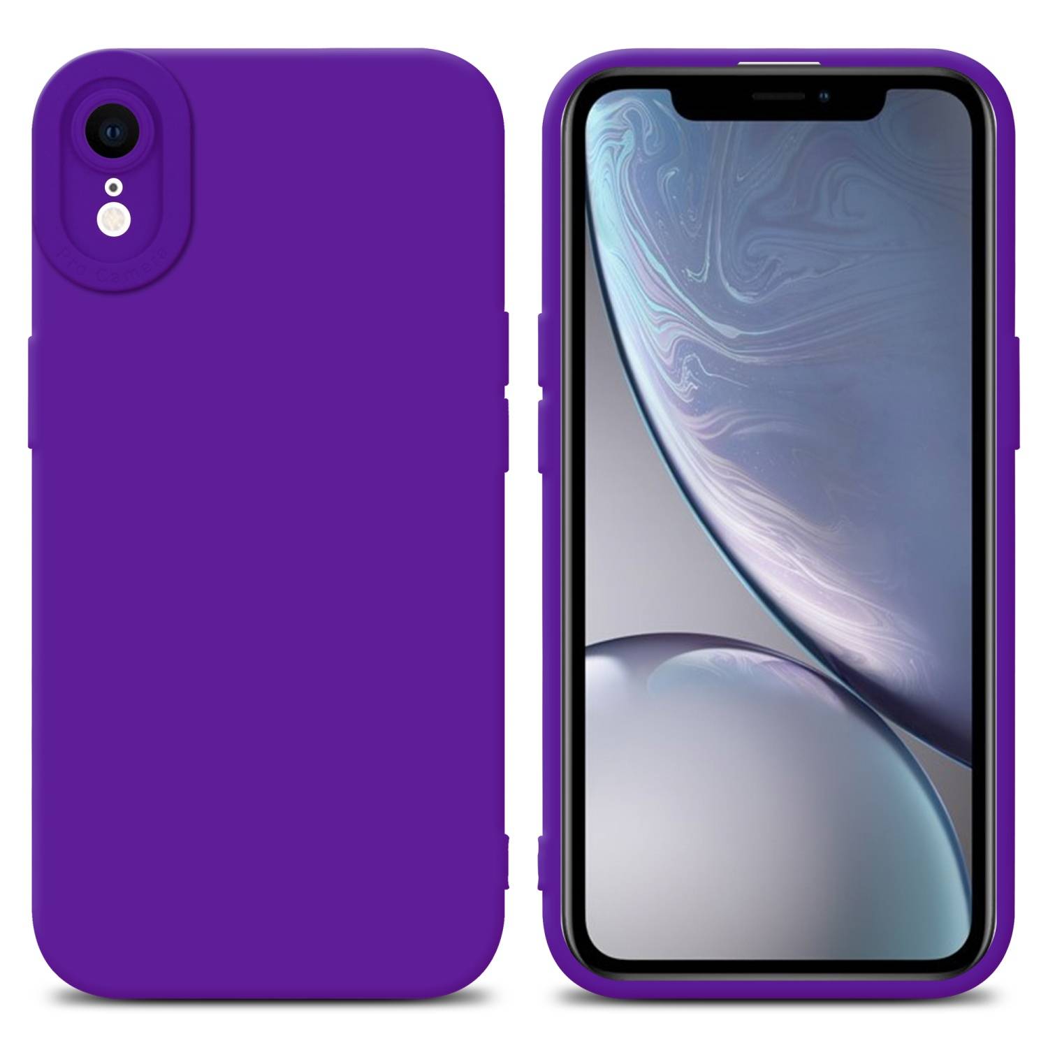 Cadorabo Hülle für Apple iPhone XR Schutz Hülle in Lila TPU Silikon Etui Case Handyhülle
