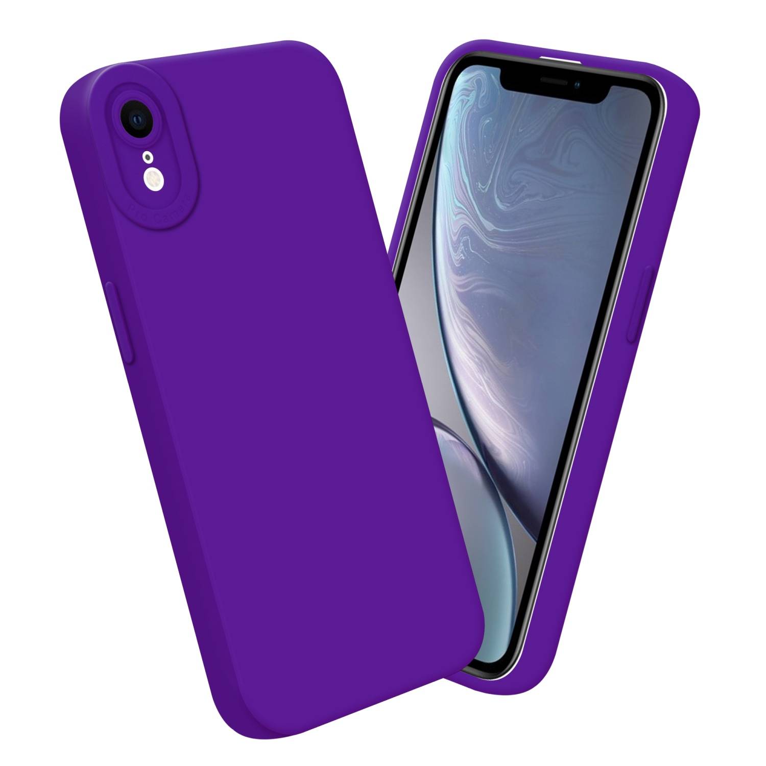 Cadorabo Hülle für Apple iPhone XR Schutz Hülle in Lila TPU Silikon Etui Case Handyhülle