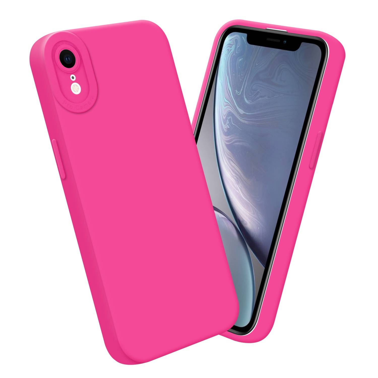 Cadorabo Hülle für Apple iPhone XR Schutz Hülle in Pink TPU Silikon Etui Case Handyhülle