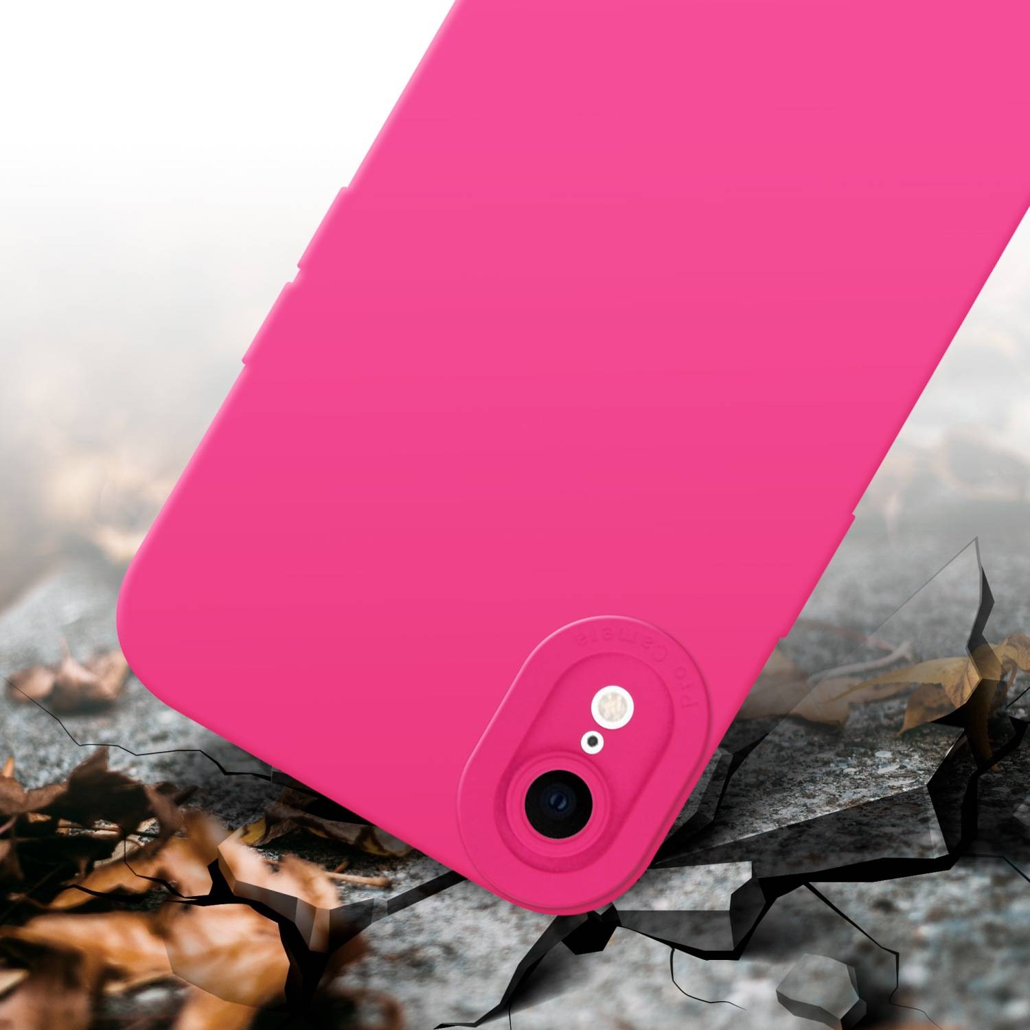 Cadorabo Hülle für Apple iPhone XR Schutz Hülle in Pink TPU Silikon Etui Case Handyhülle