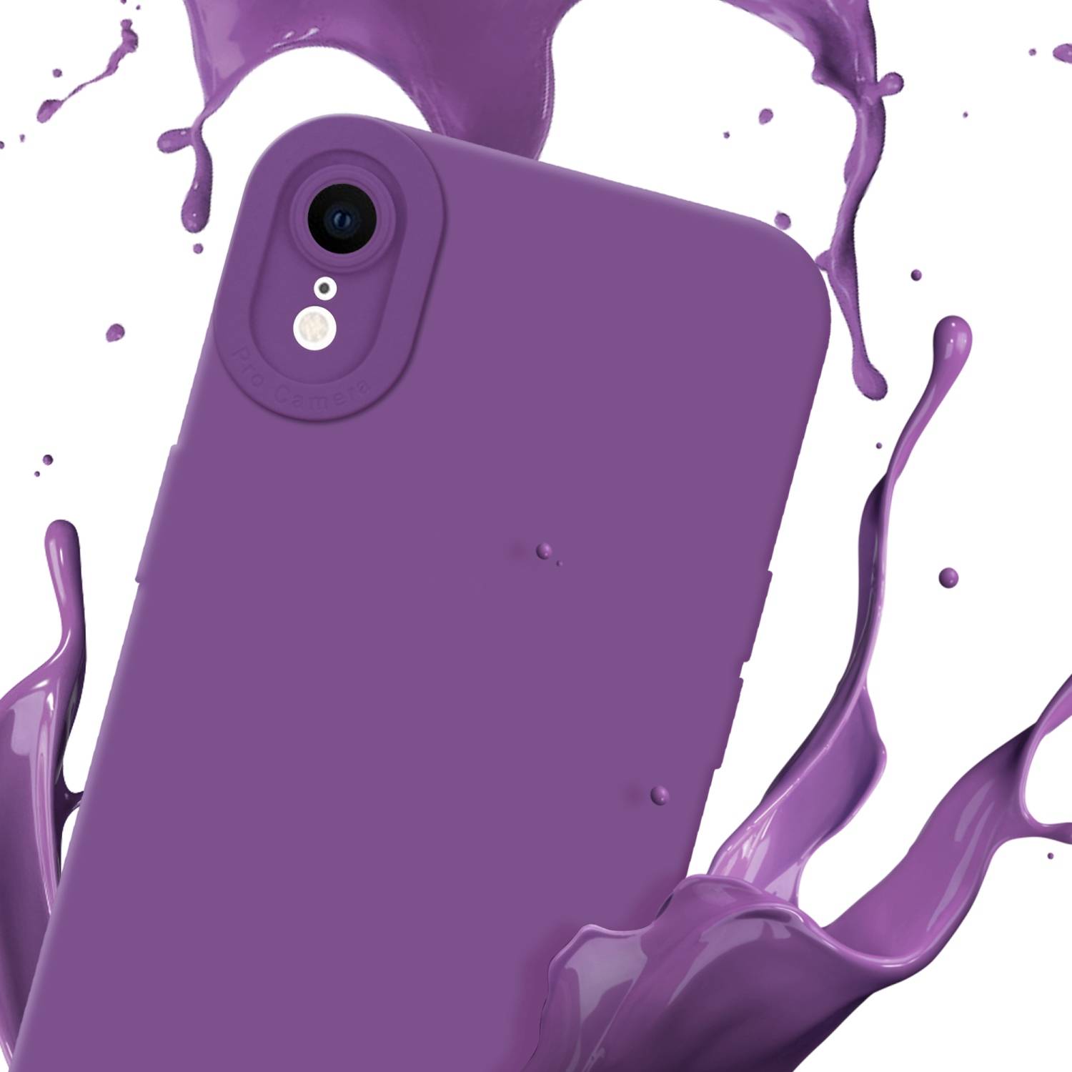 Cadorabo Hülle für Apple iPhone XR Schutz Hülle in Lila TPU Silikon Etui Case Handyhülle