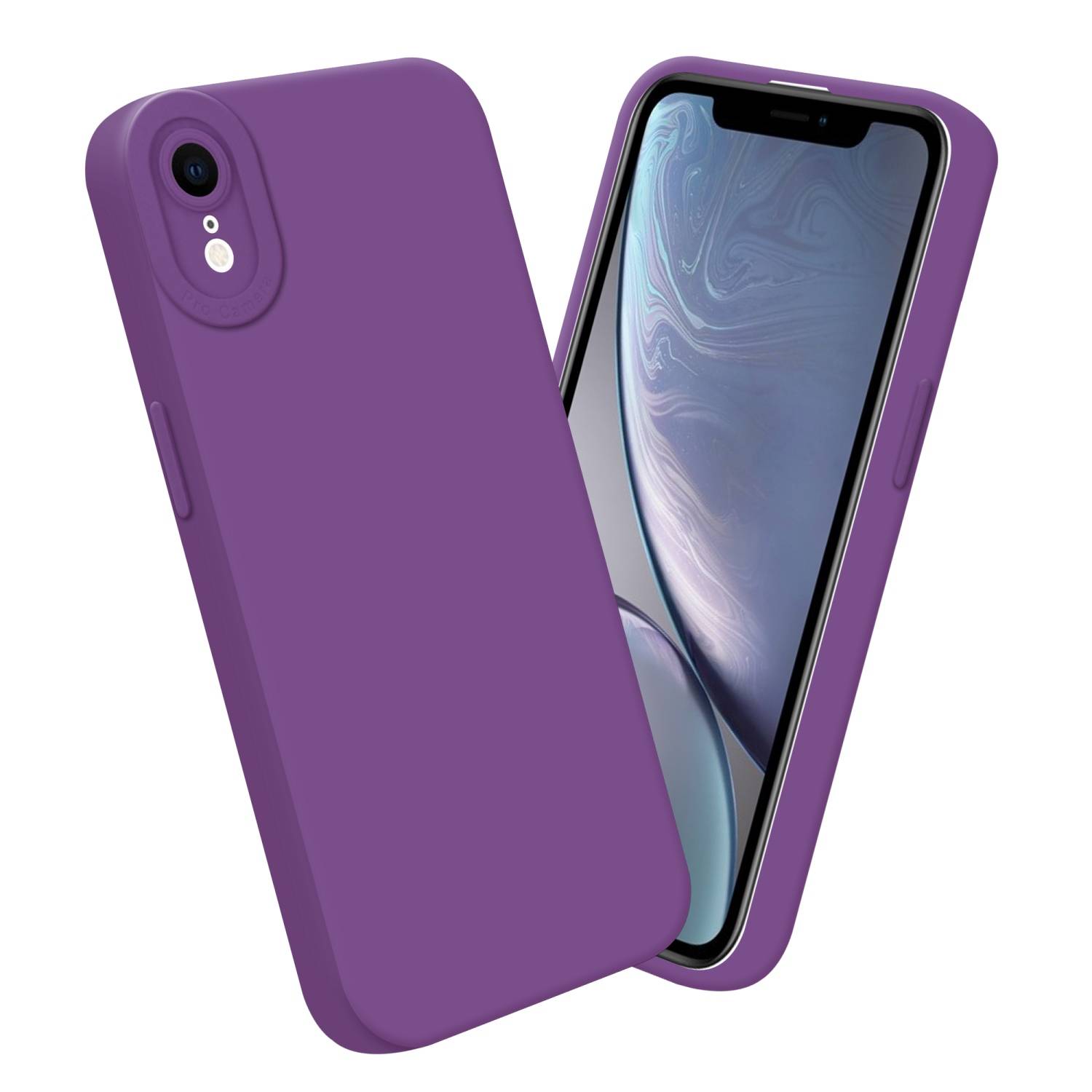 Cadorabo Hülle für Apple iPhone XR Schutz Hülle in Lila TPU Silikon Etui Case Handyhülle