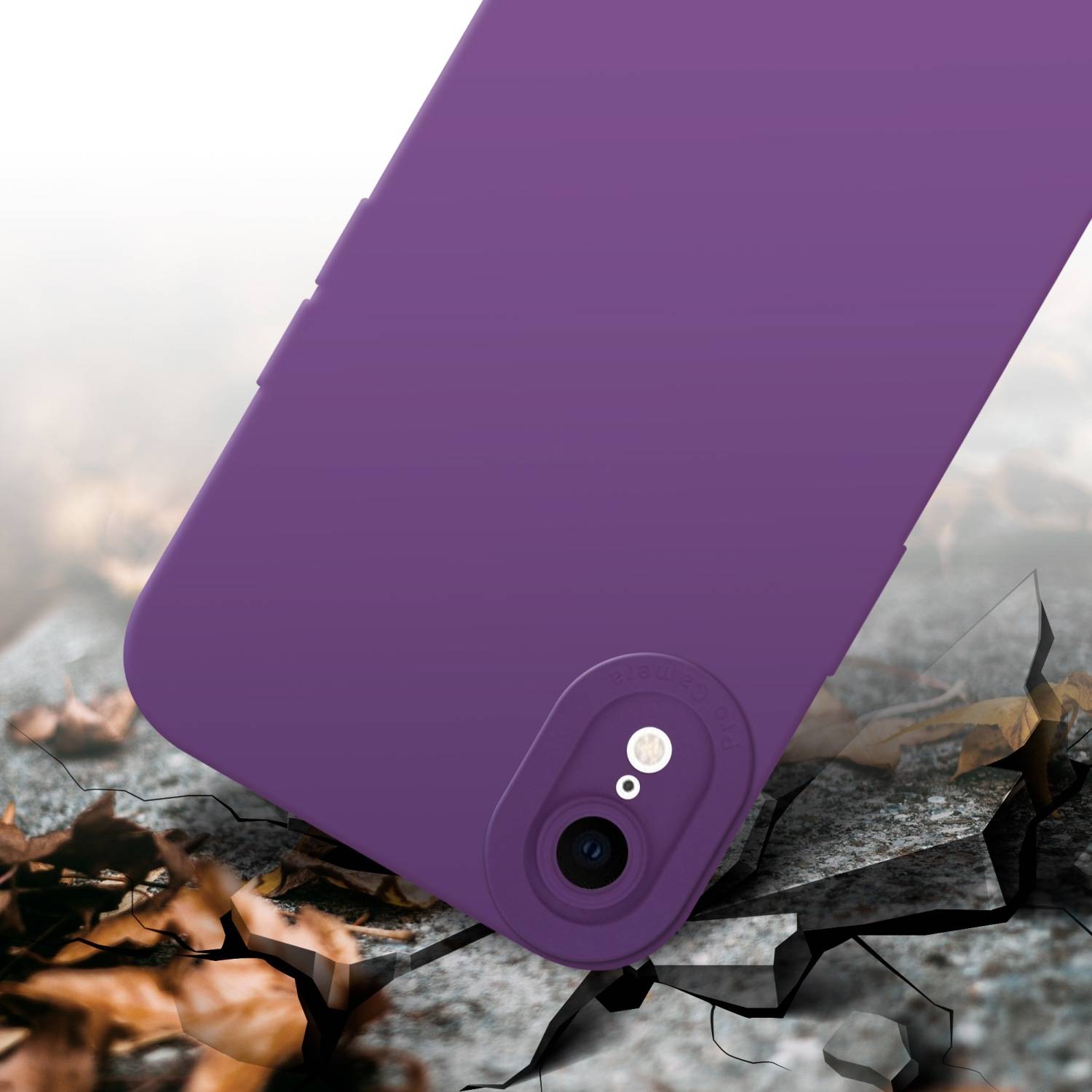 Cadorabo Hülle für Apple iPhone XR Schutz Hülle in Lila TPU Silikon Etui Case Handyhülle