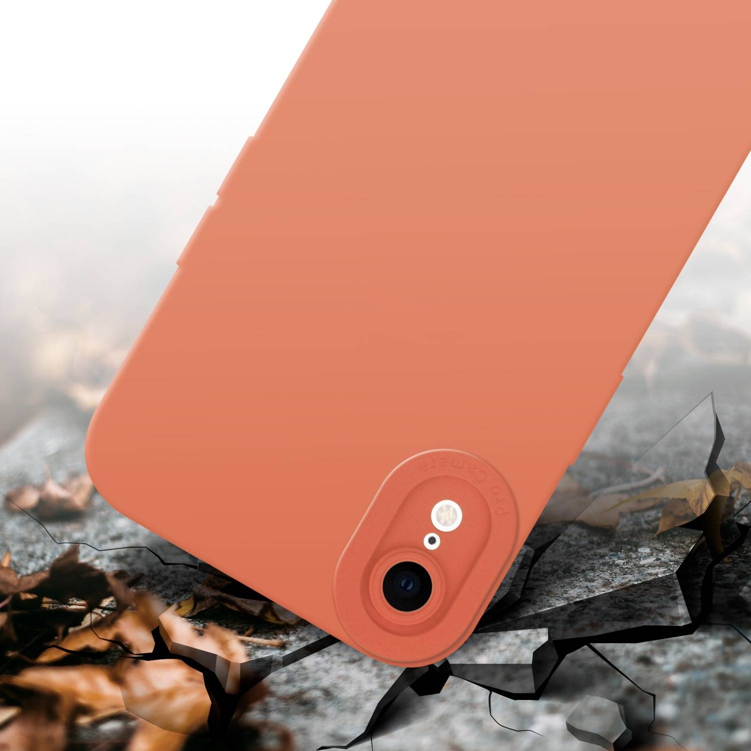Cadorabo Hülle für Apple iPhone XR Schutz Hülle in Orange TPU Silikon Etui Case Handyhülle