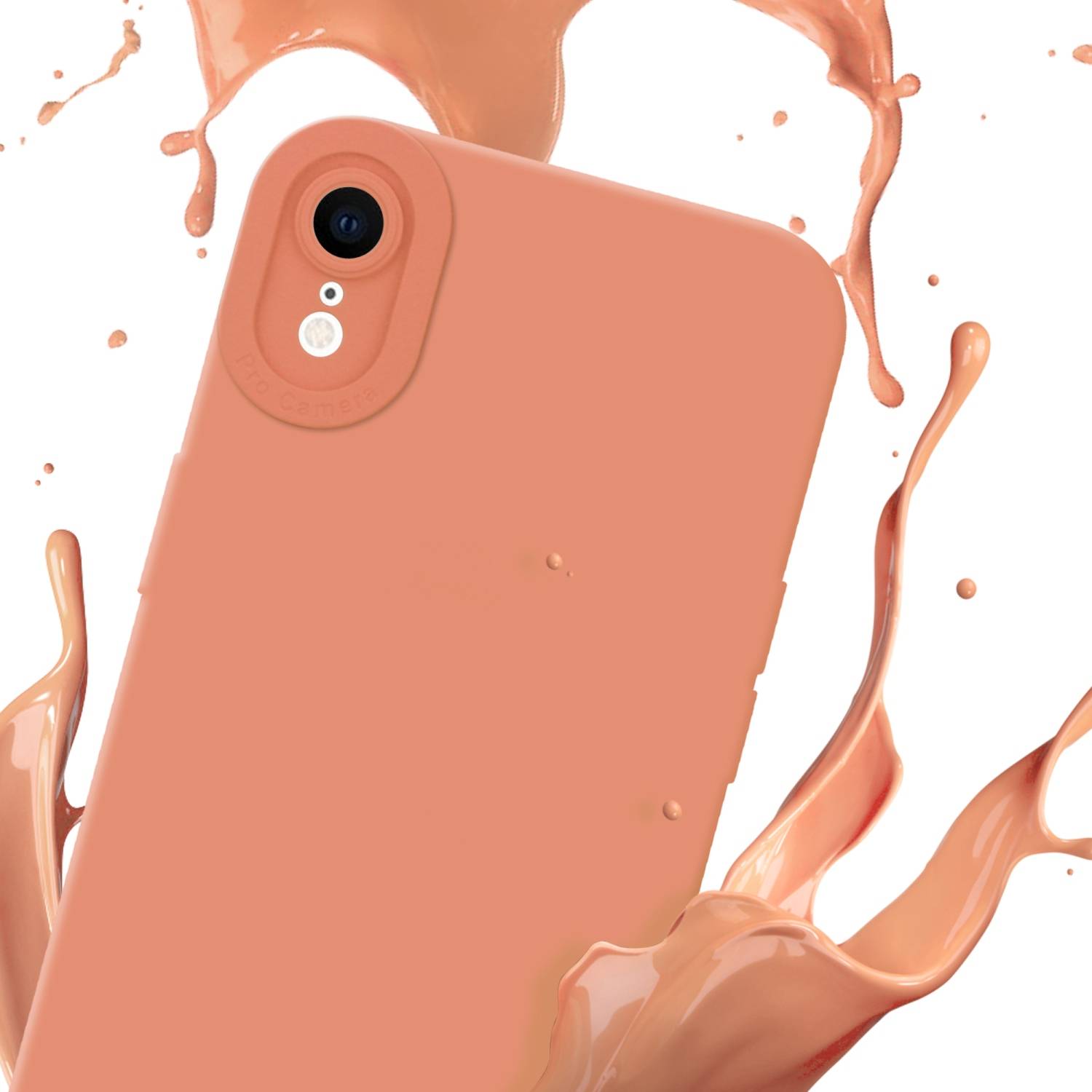 Cadorabo Hülle für Apple iPhone XR Schutz Hülle in Orange TPU Silikon Etui Case Handyhülle
